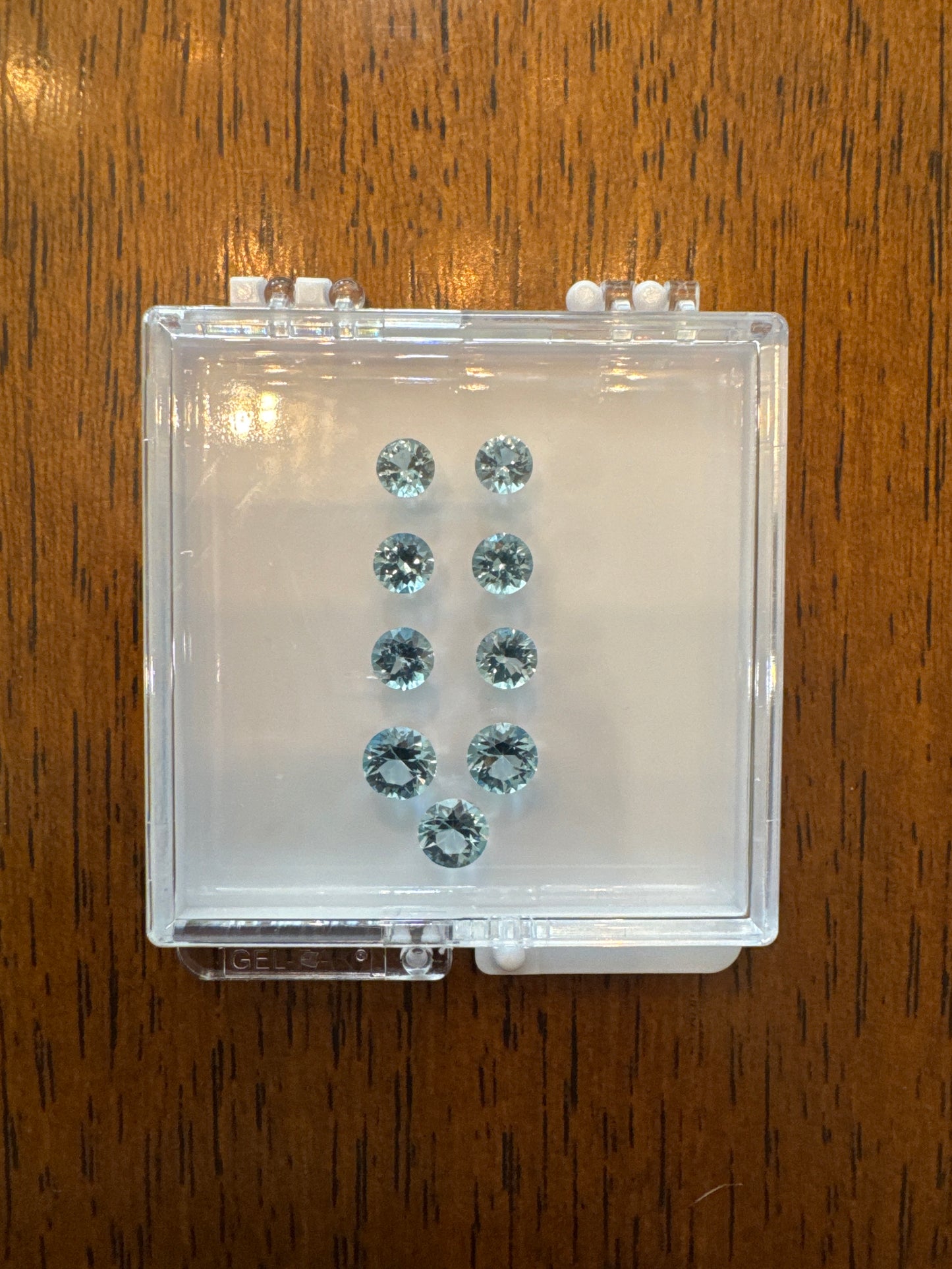 Aquamarine Round 4.74ct (H) 4.9x6.4mm Suite 350pct