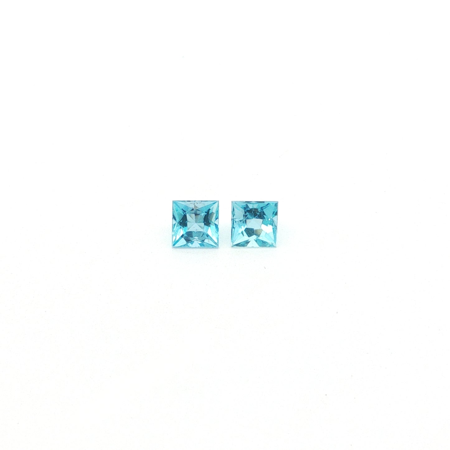 Santa Maria Aquamarine Princess Cut Matched Pair 1.40ct (H) 5mm 500pct