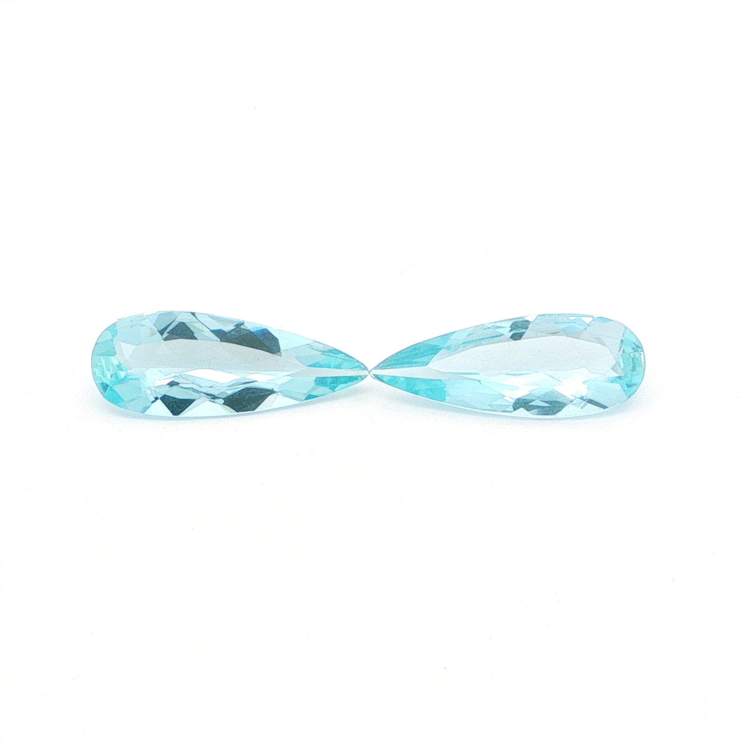 Aquamarine Pear Shape Matched Pair 5.67ct (H) 18.44x7.12mm 450pct