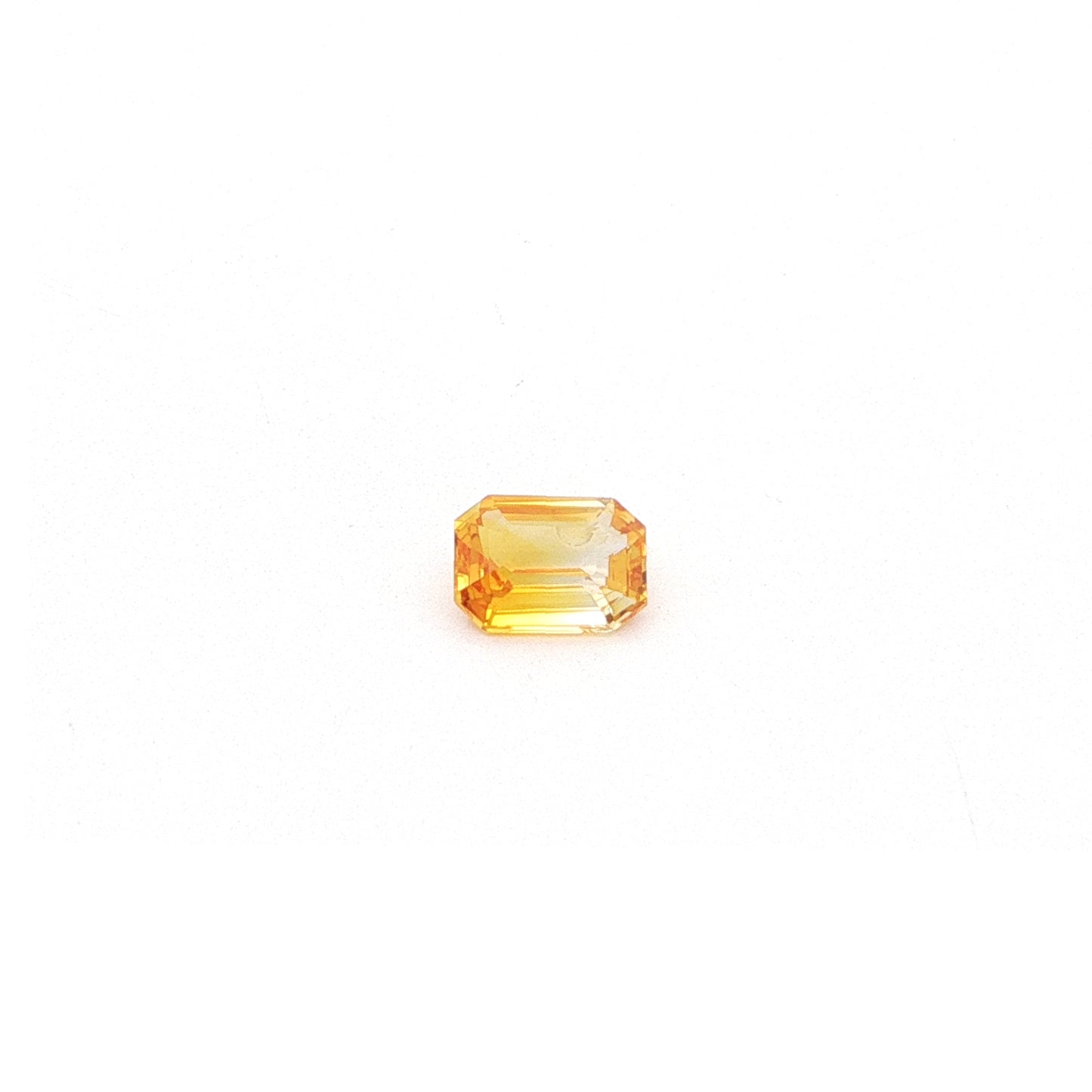 Bicolor Yellow Sapphire Emerald Cut 1.56ct (H) 7.76x5.72mm 450pct