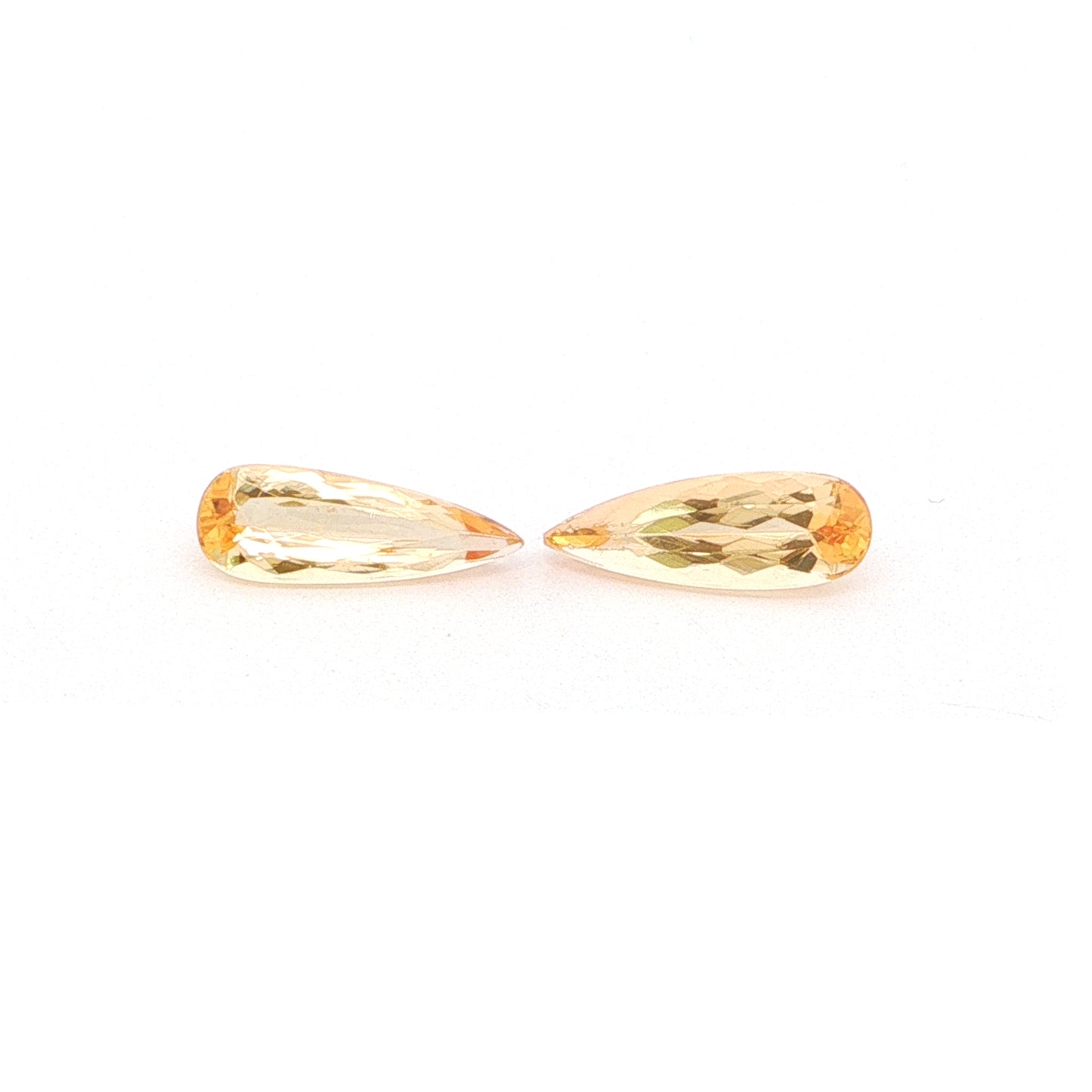 Imperial Topaz Pear Shape Matched Pair 3.63ct (N) 13.2x4.7mm 320pct