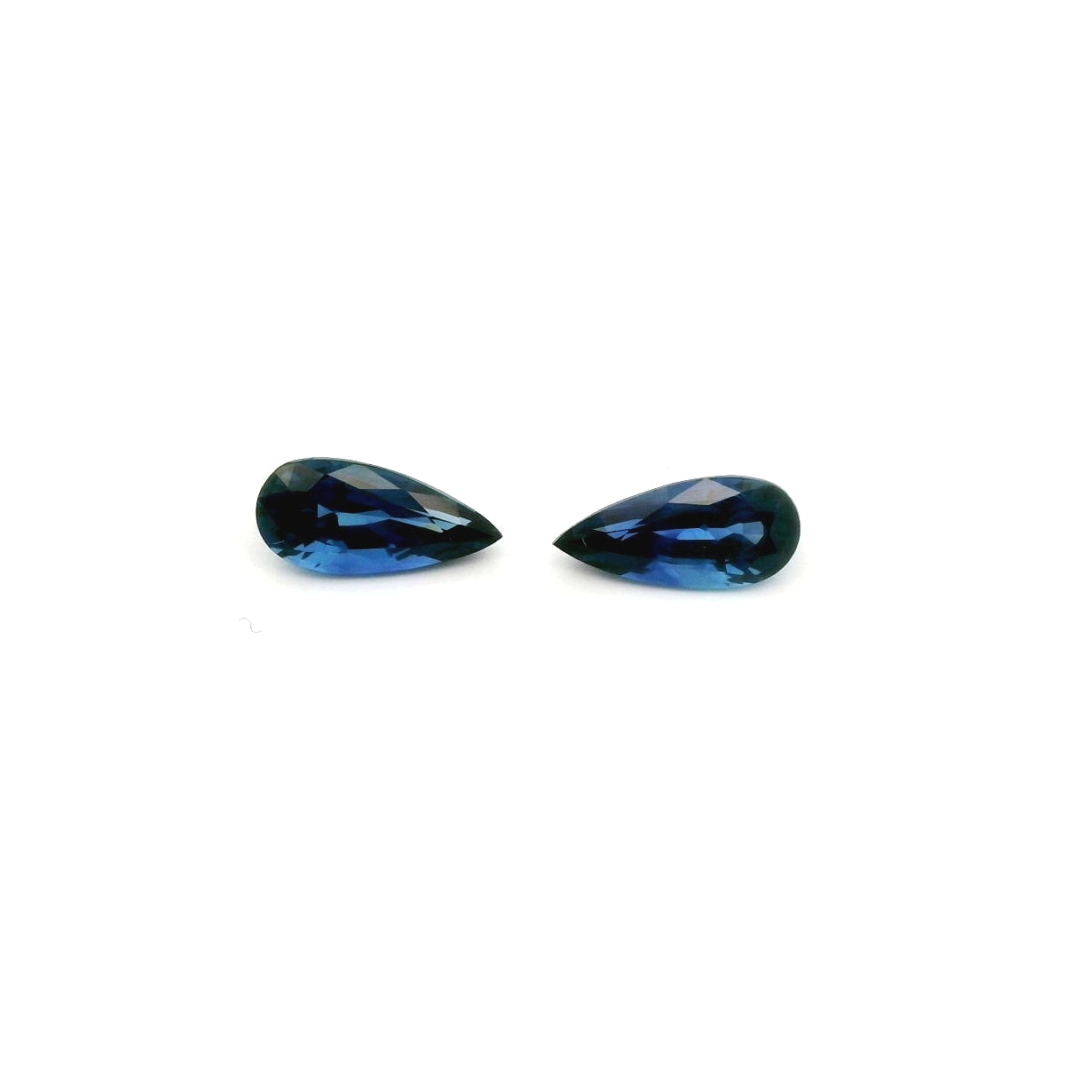 Blue Sapphire Pear Shape Matched Pair 1.74ct (H) 8.6x4mm (2) 875pct