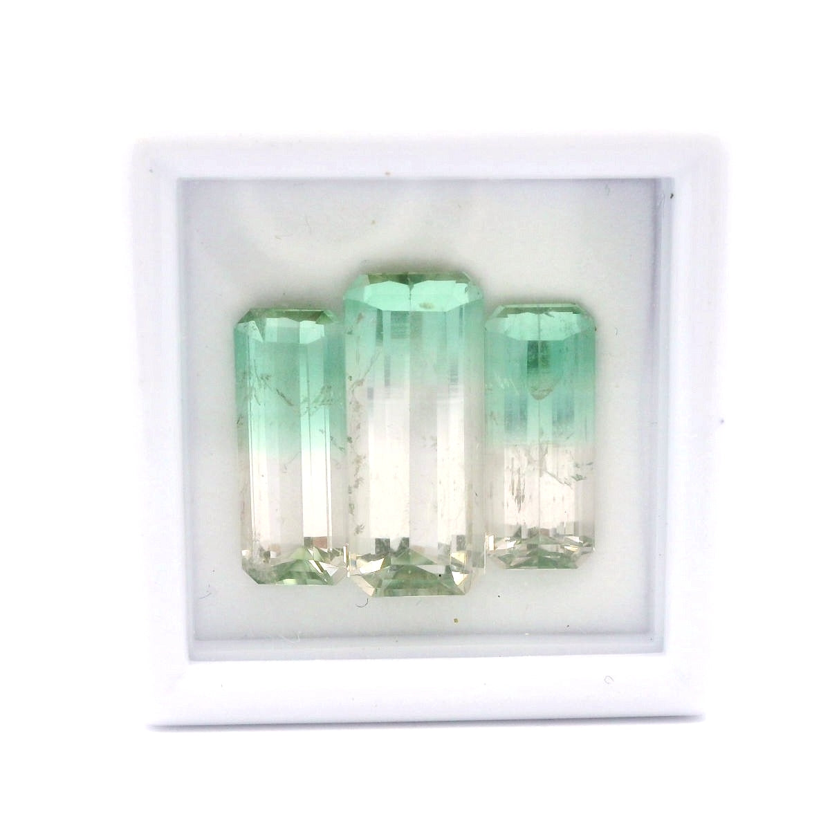 Bicolor Tourmaline Emerald Cut 8.71ct Suite 175pct