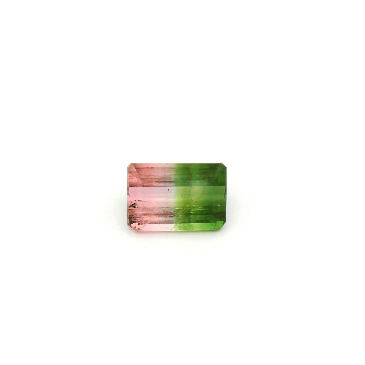 Bicolor Tourmaline Emerald Cut 3.51ct (H) 10.6x7.3mm 150pct
