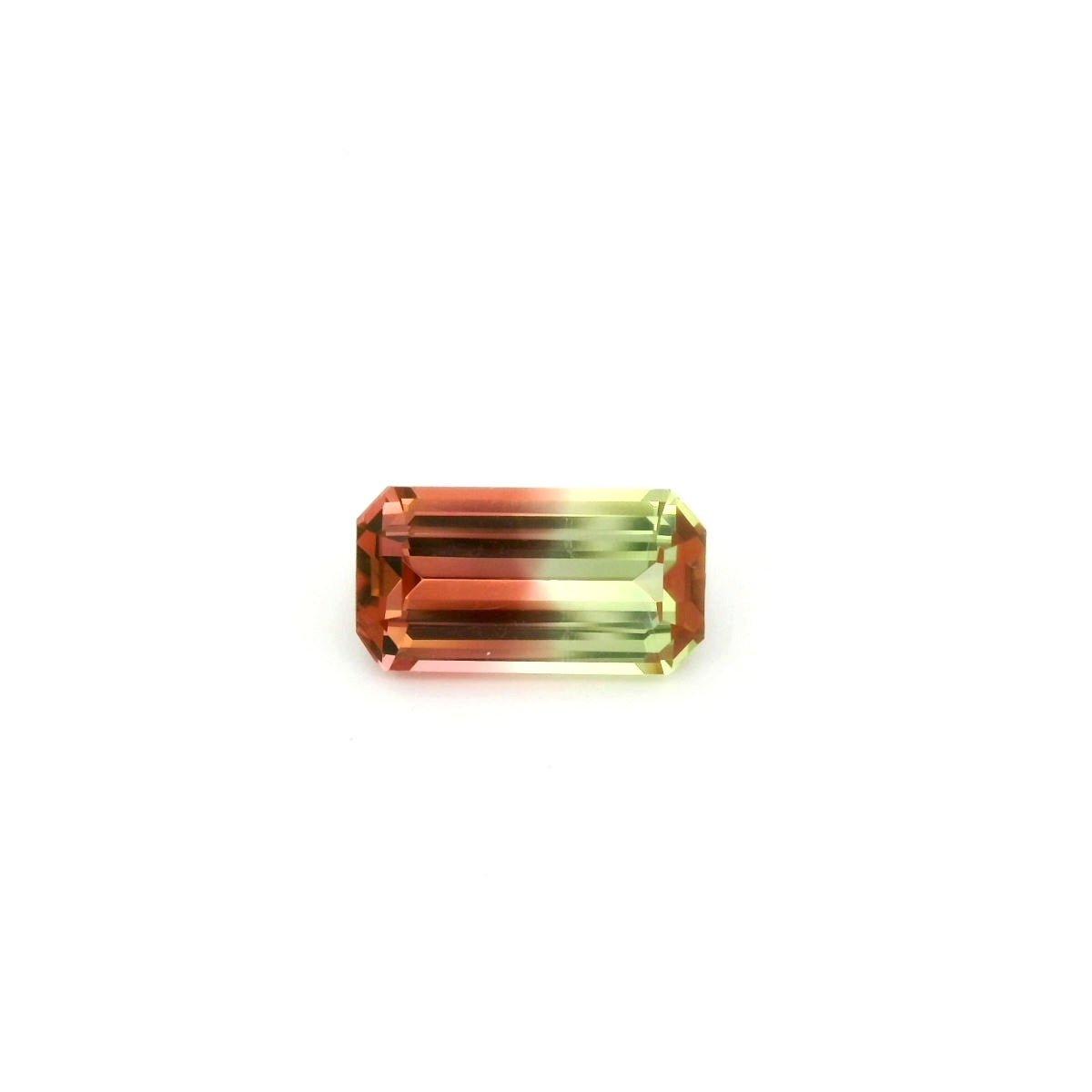 Bicolor Tourmaline Emerald Cut 3.62ct (H) 12.8x6.8mm 350pct