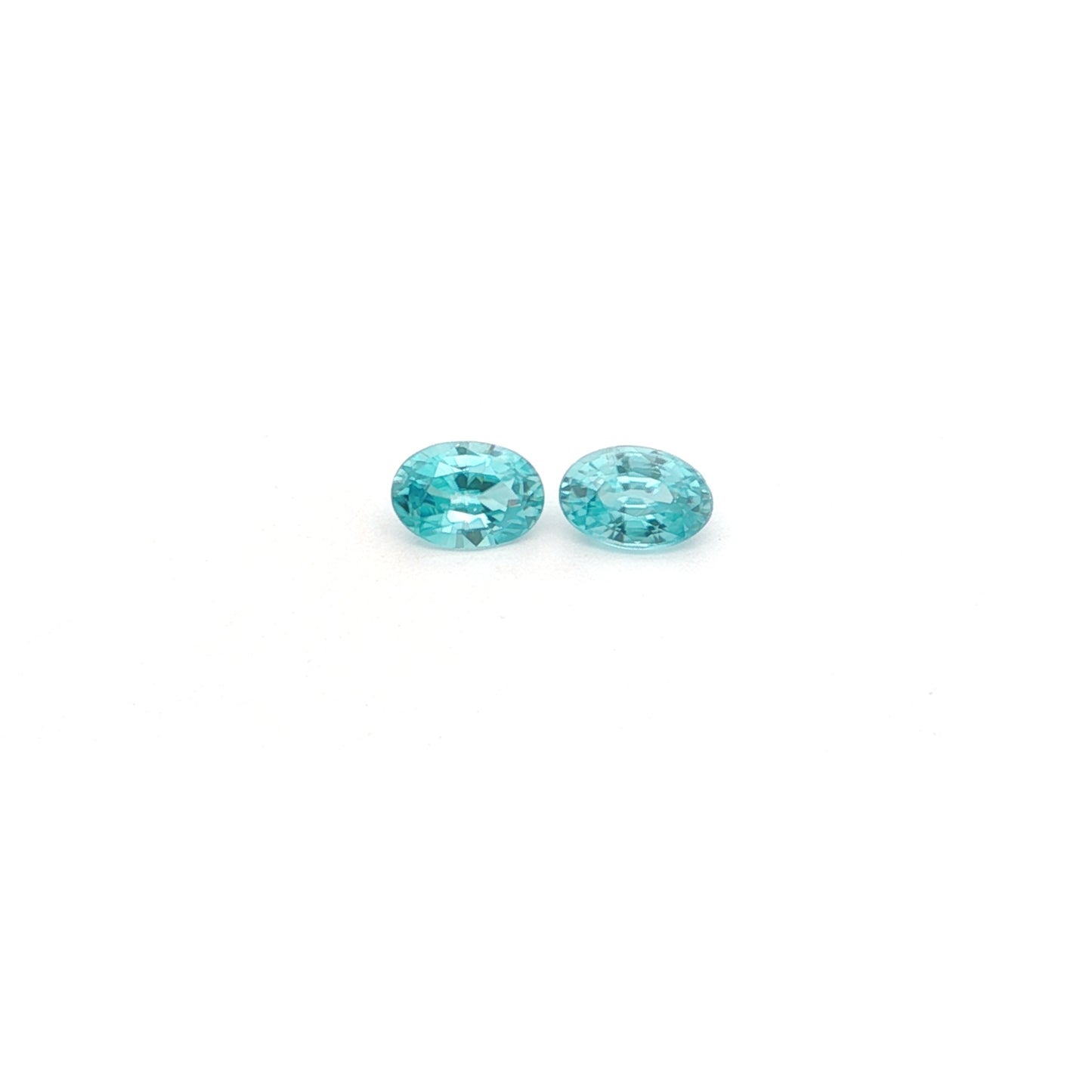 Blue Zircon Oval Matched Pair 1.42ct (H) 6x4.1mm 85pct