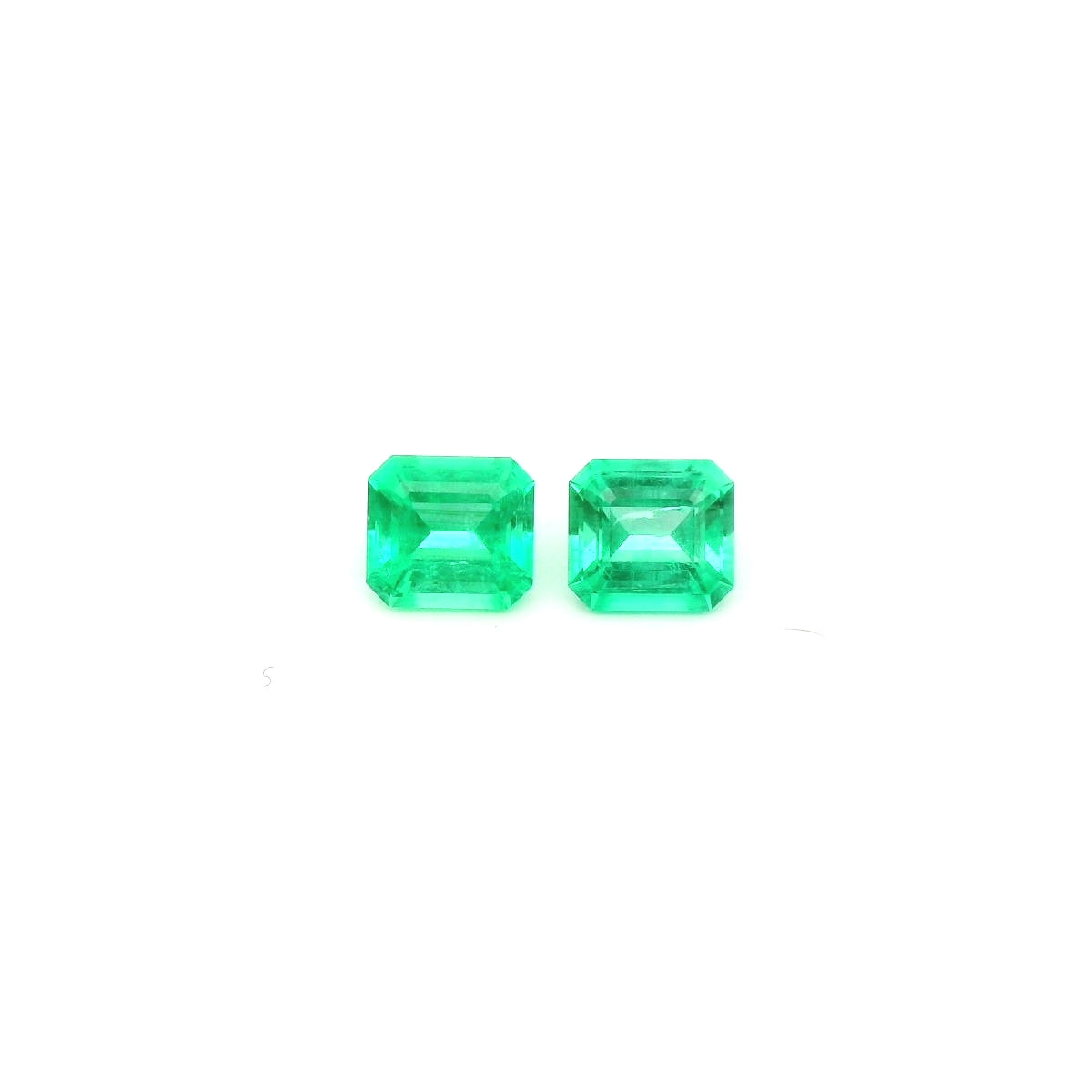 Emerald Emerald Cut Matched Pair 1.32ct (O) 5.5x5mm 2500pct