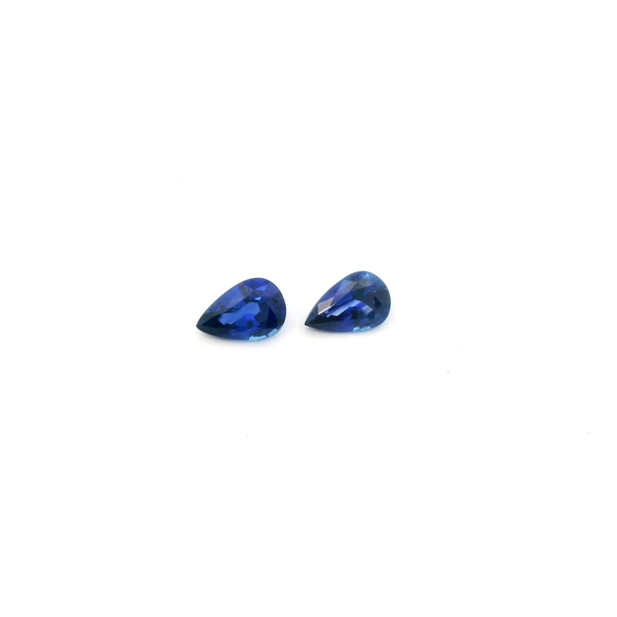 Blue Sapphire Pear Shape Matched Pair 0.98ct (H) 6x4mm 550pct