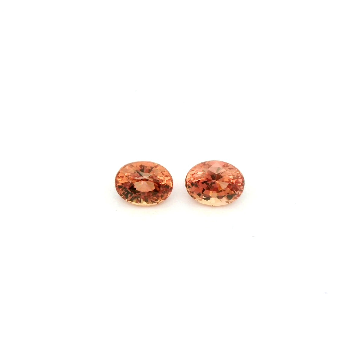 Madagascar Padparascha Oval Matched Pair 2.21ct (H) 6.6x5.2mm 3200pct