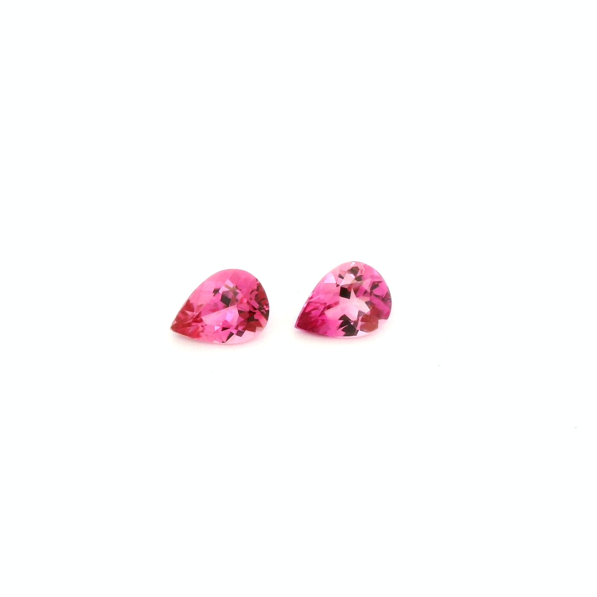Pink Tourmaline Pear Shape Matched Pair 1.24ct (H) 7x5.1mm 200pct