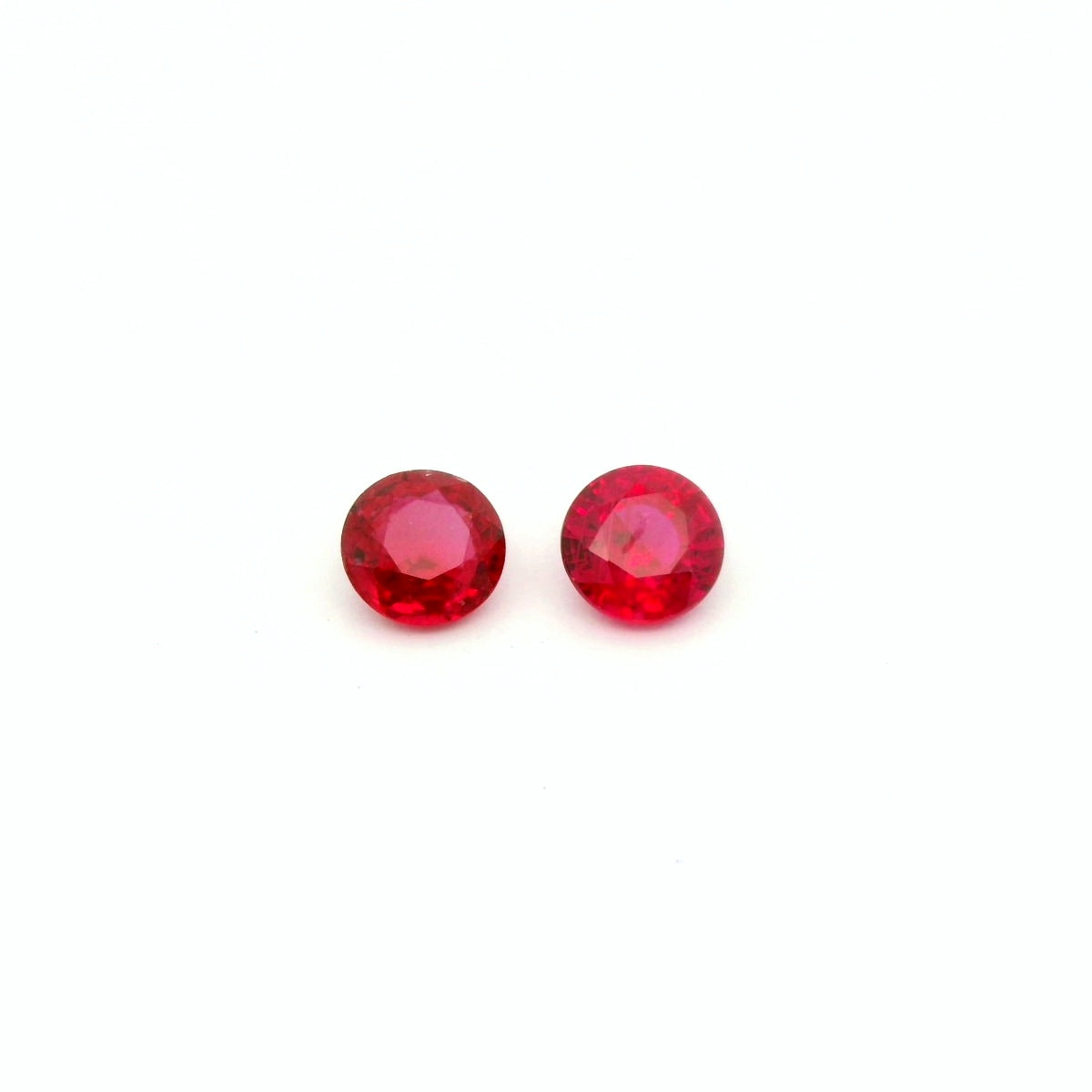 Mozambique Ruby Round Matched Pair 1.31ct (H) 5mm 2800pct