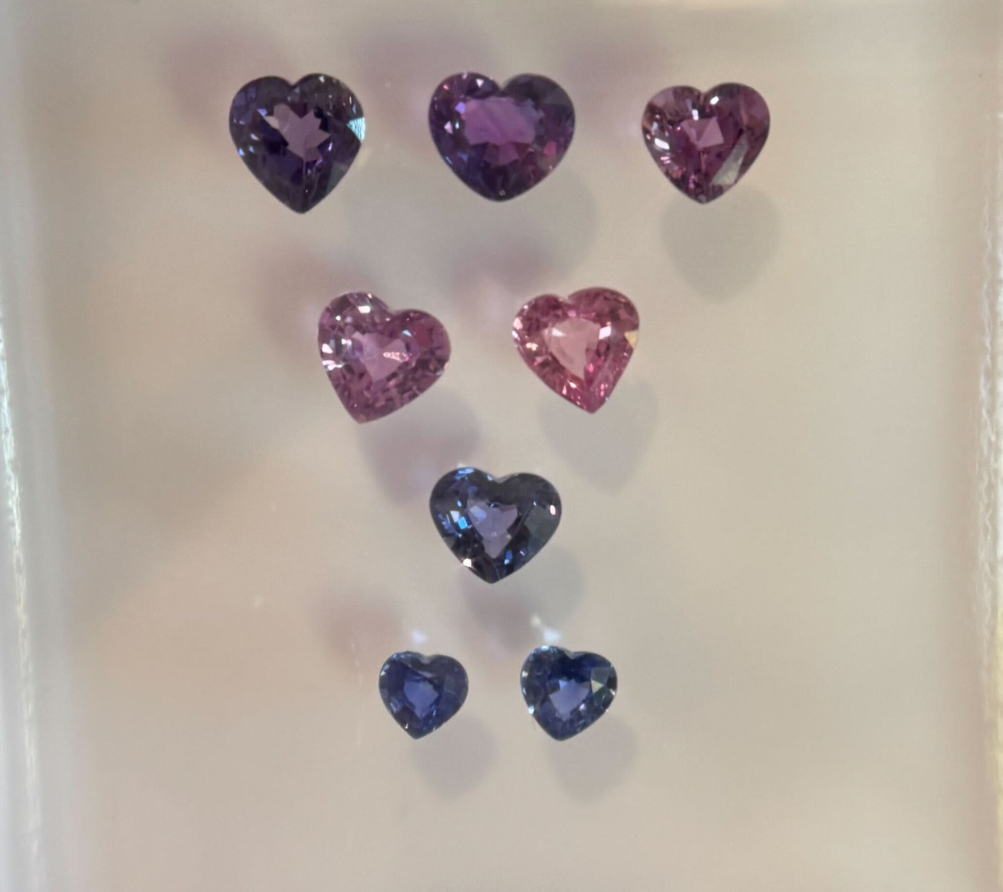 Sapphire Heart 6.06ct (H) Suite 490pct
