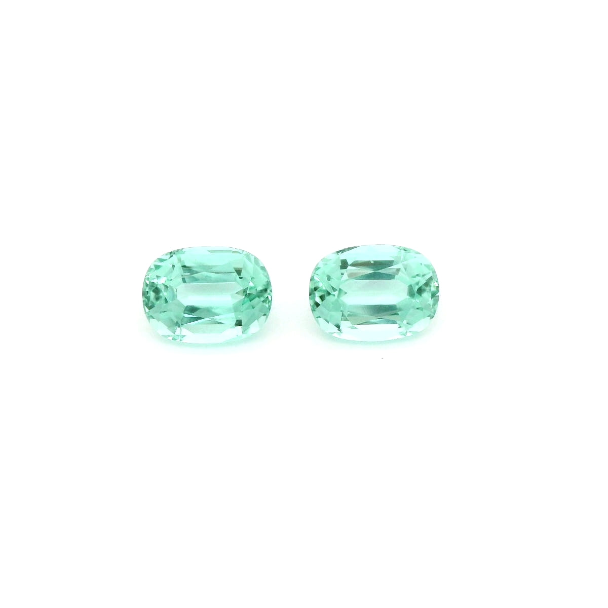 Mint Tourmaline Cushion Matched Pair 3.54ct (H) 8.24x6.15mm 800pct