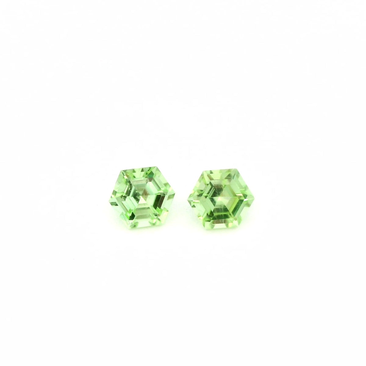 Pakistani Peridot Hexagon Matched Pair 1.99ct (N) 6mm 80pct