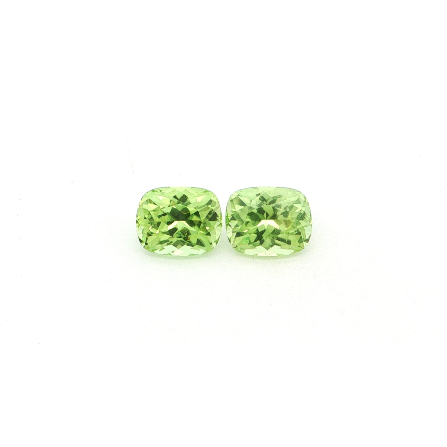 Pakistani Peridot Cushion Matched Pair 6.15ct (N) 9x7.5mm 200pct