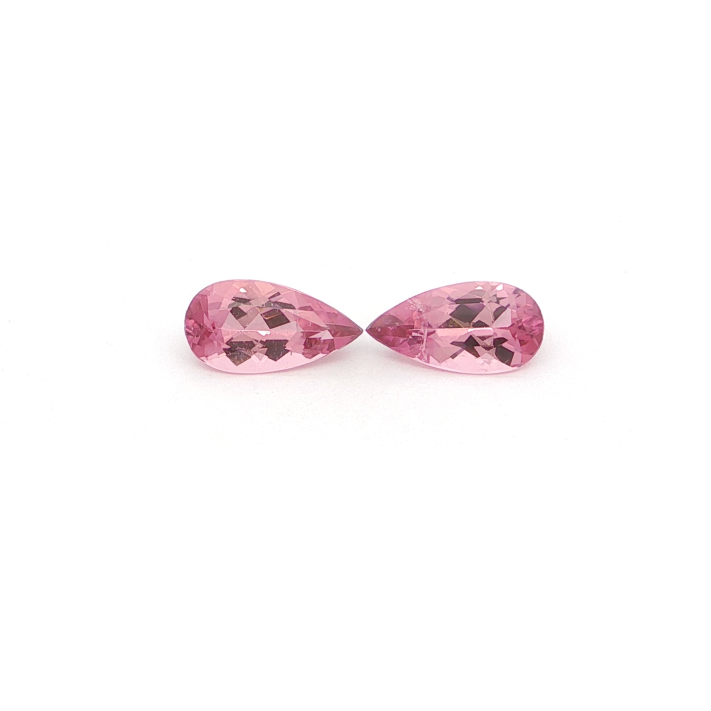 Pink Tourmaline Pear Shape Matched Pair 2.97ct (H) 11.17x5.8mm 250pct