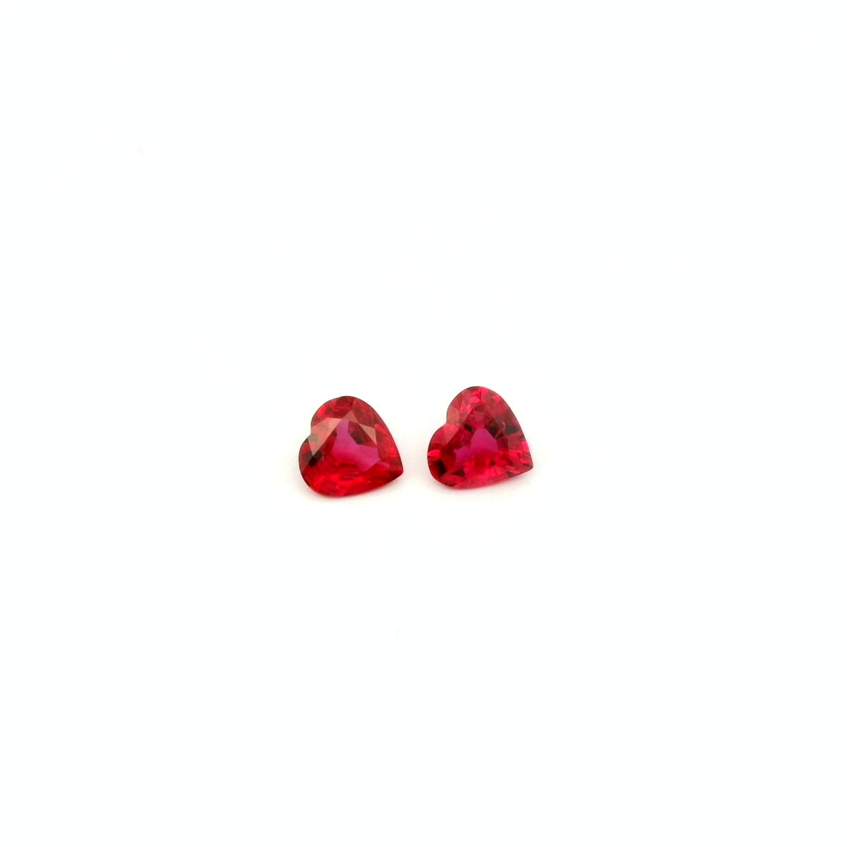 Ruby Heart Matched Pair 0.80ct (H) 5x4.9mm 1550pct