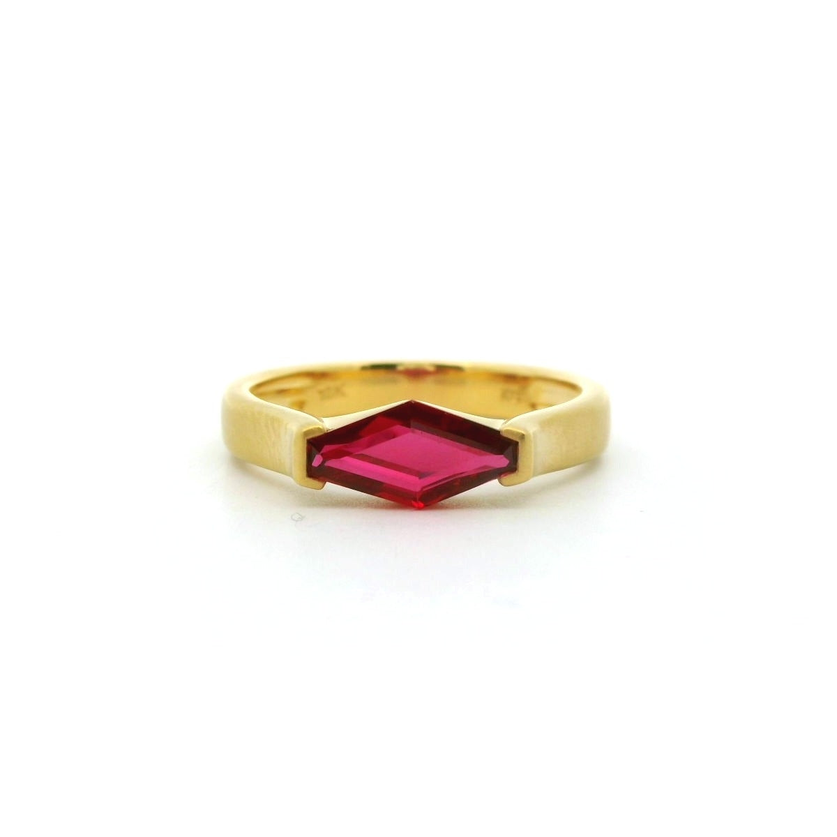 Ruby Kite 1/2BZL Ring 1.12ct 18K Yellow Gold Size 7