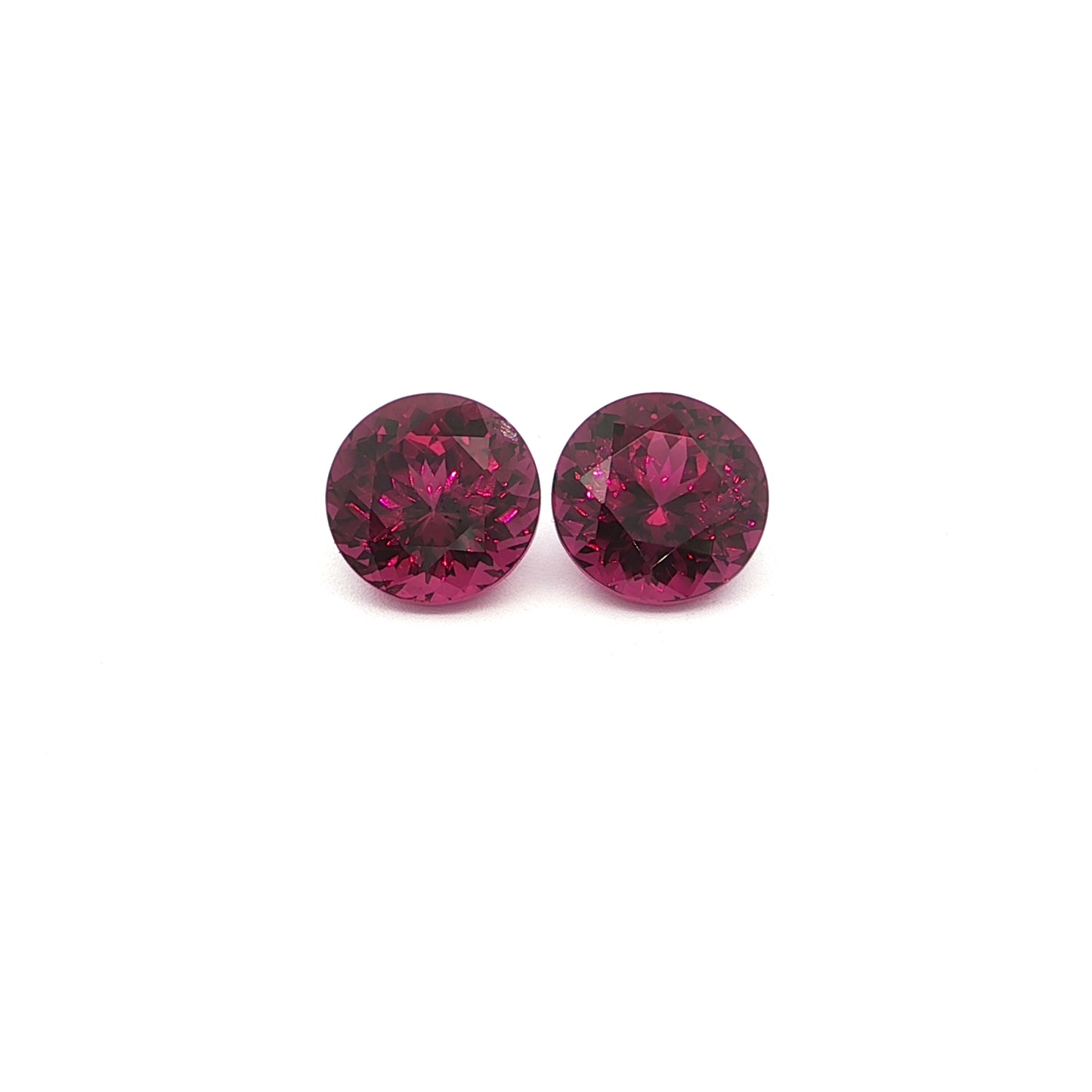 Rhodolite Garnet Round Matched Pair 6.42ct (N) 8.7mm 90pct