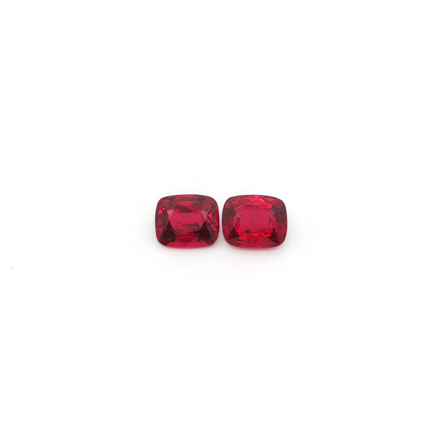 Red Spinel Cushion Matched Pair 2.88ct (N) 7.2x5.9mm 1100pct