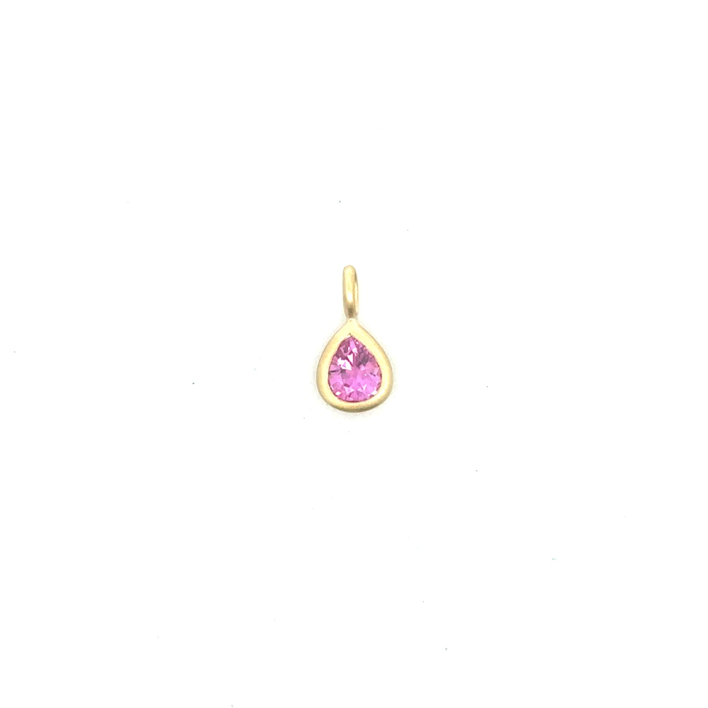 Spinel Pear Shape Bezel Pendant 0.63ct 18K Yellow Gold