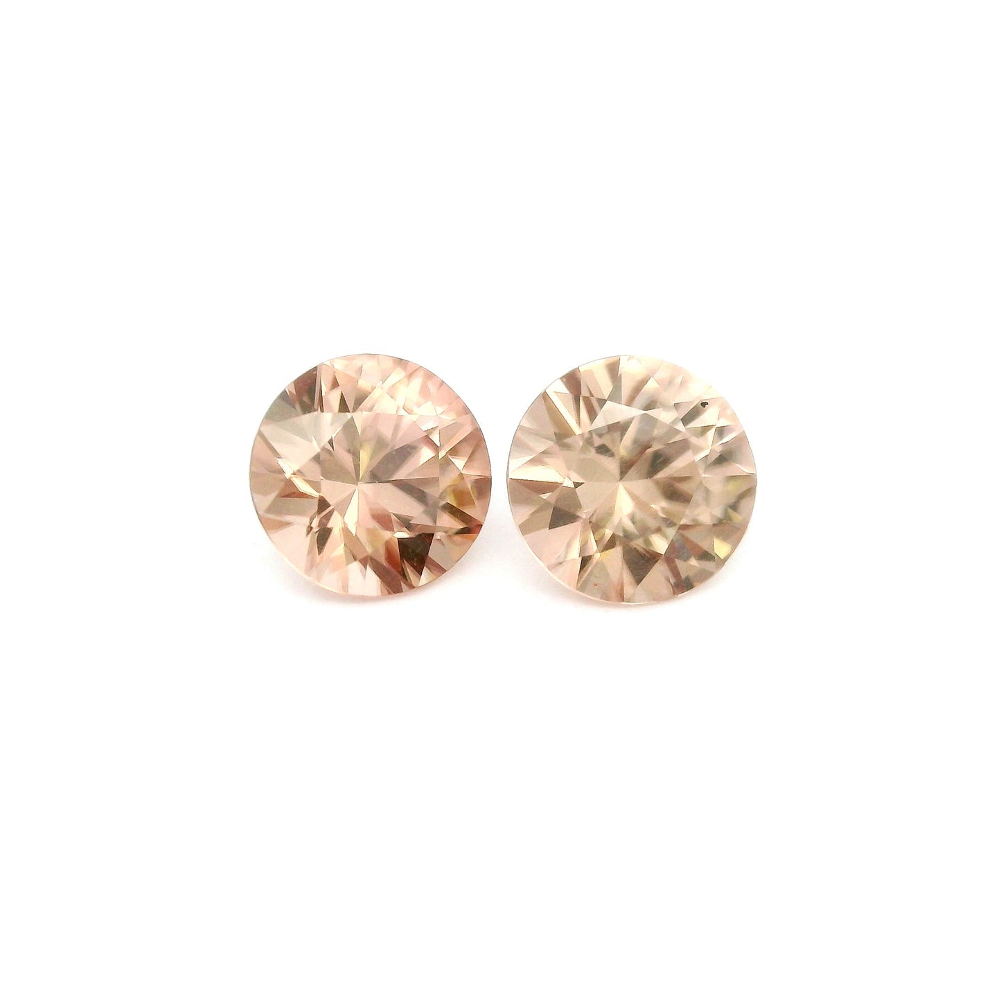 Tanzanian Zircon Round Matched Pair 2.21ct (H) 6mm 70pct