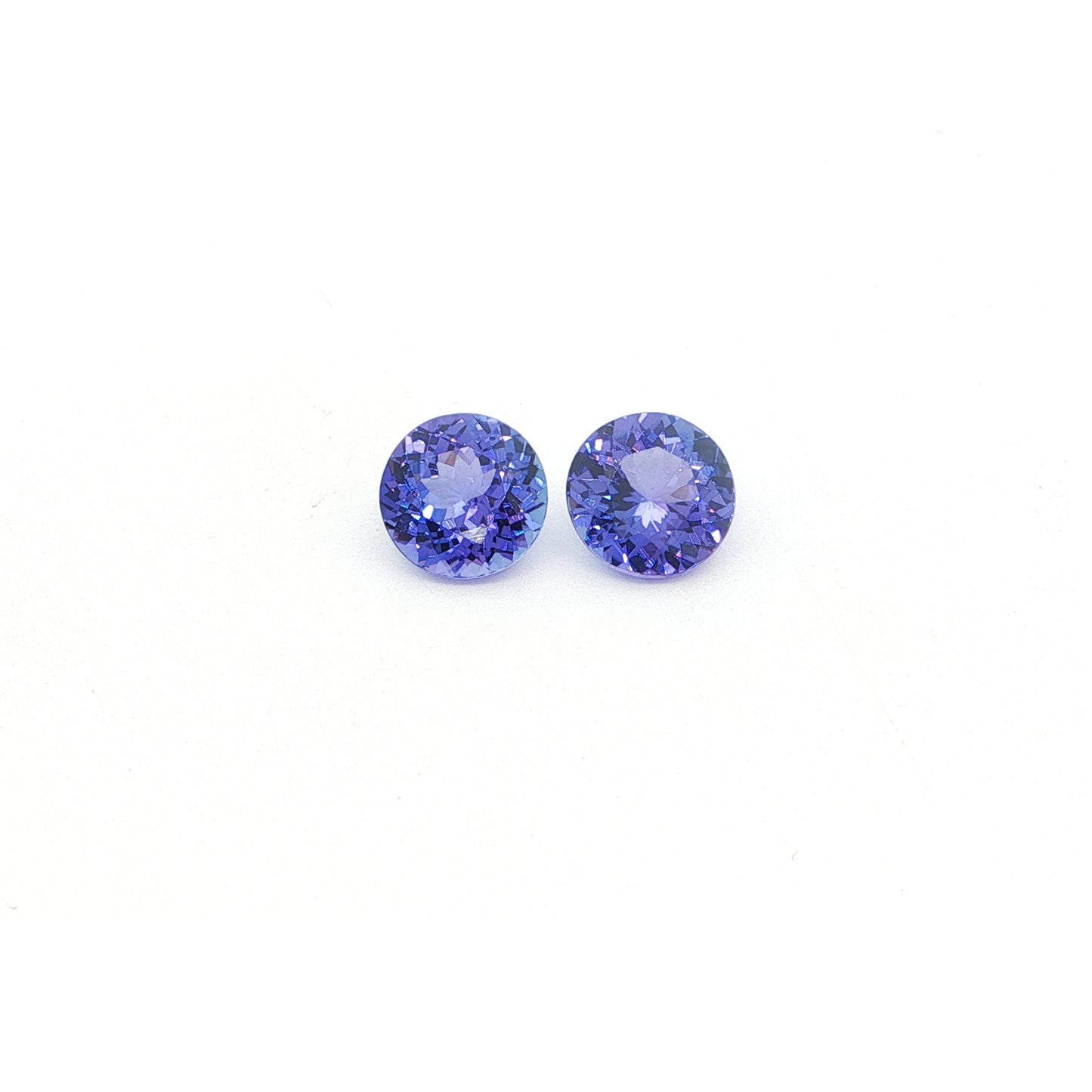 Tanzanite Round Matched Pair 4.35ct (H) 8mm 475pct