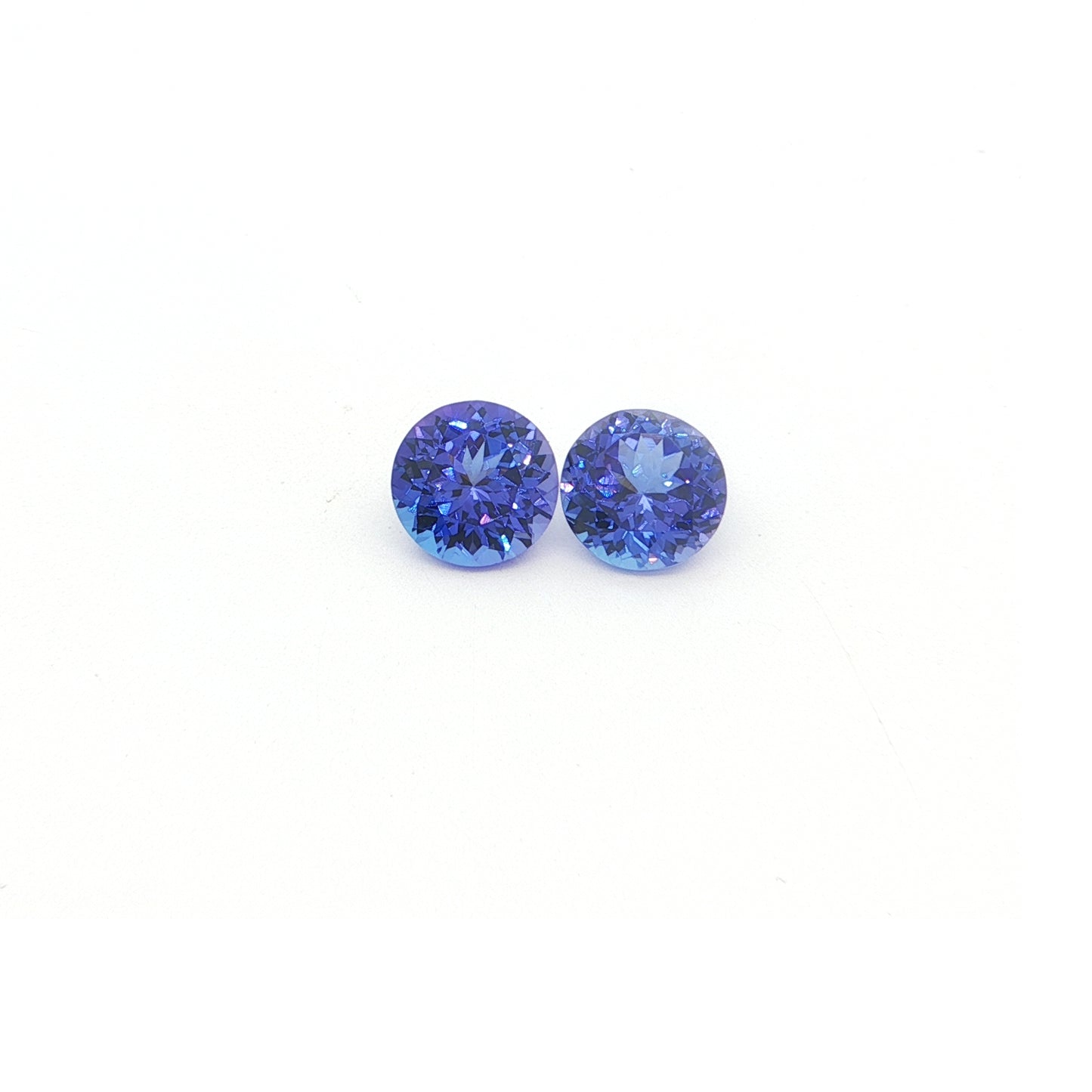Tanzanite Round Matched Pair 4.48ct (H) 8mm 475pct