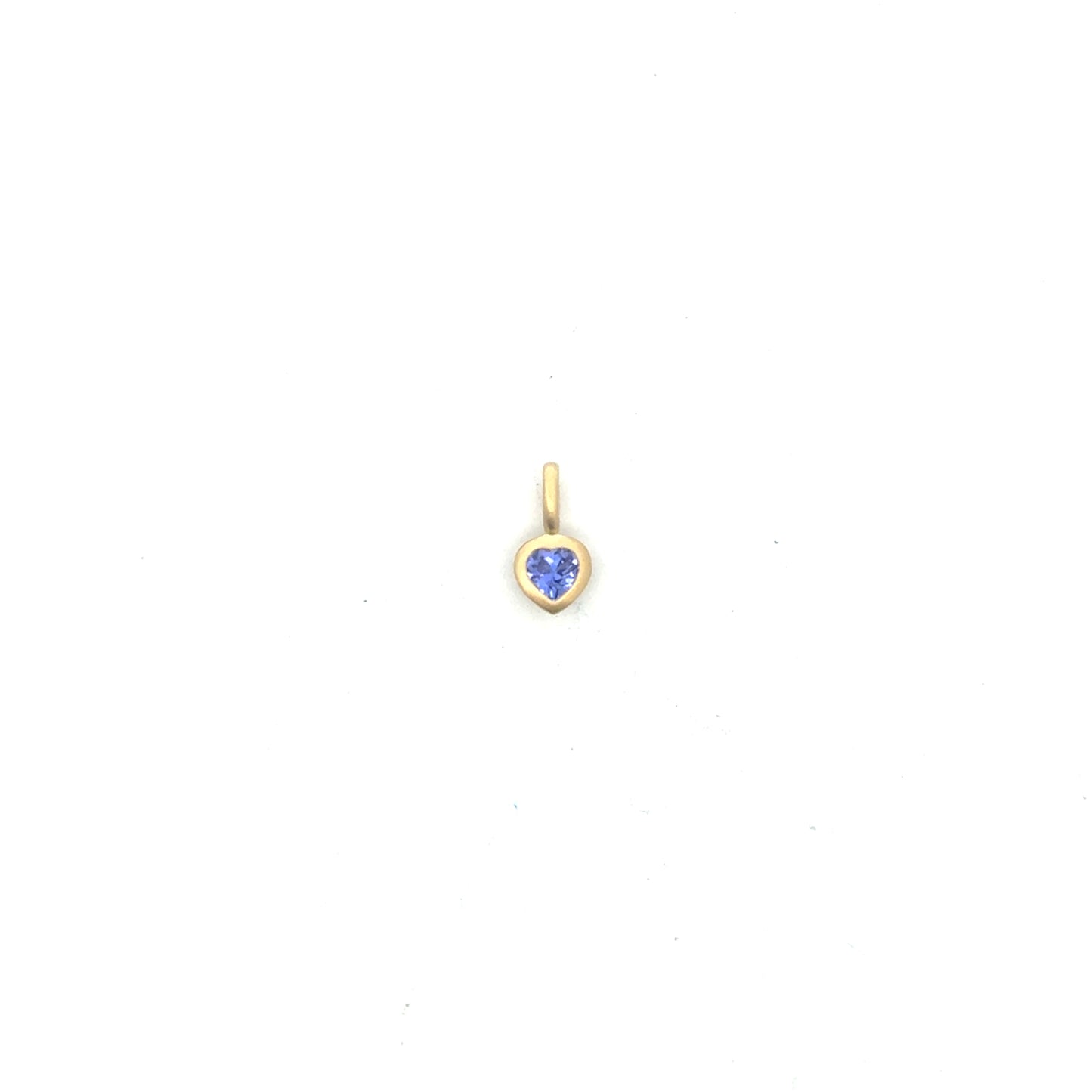Tanzanite Heart Bezel Pendant 0.22ct 18K Yellow Gold