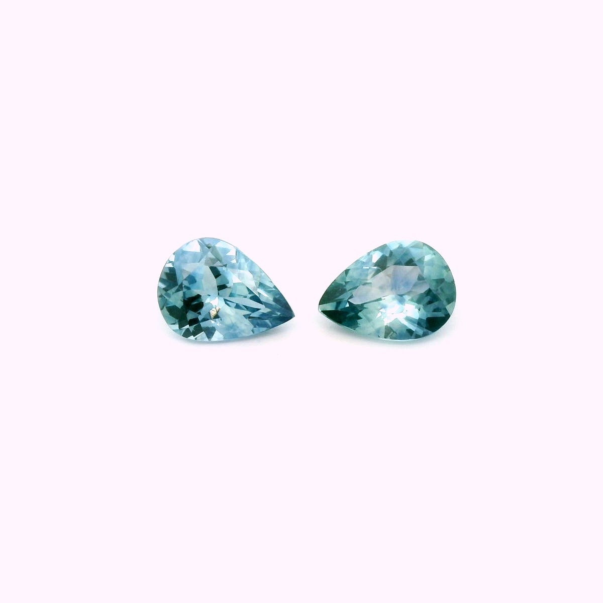 Montana Sapphire Pear Shape Matched Pair 1.17ct (N) 8x6mm 900pct