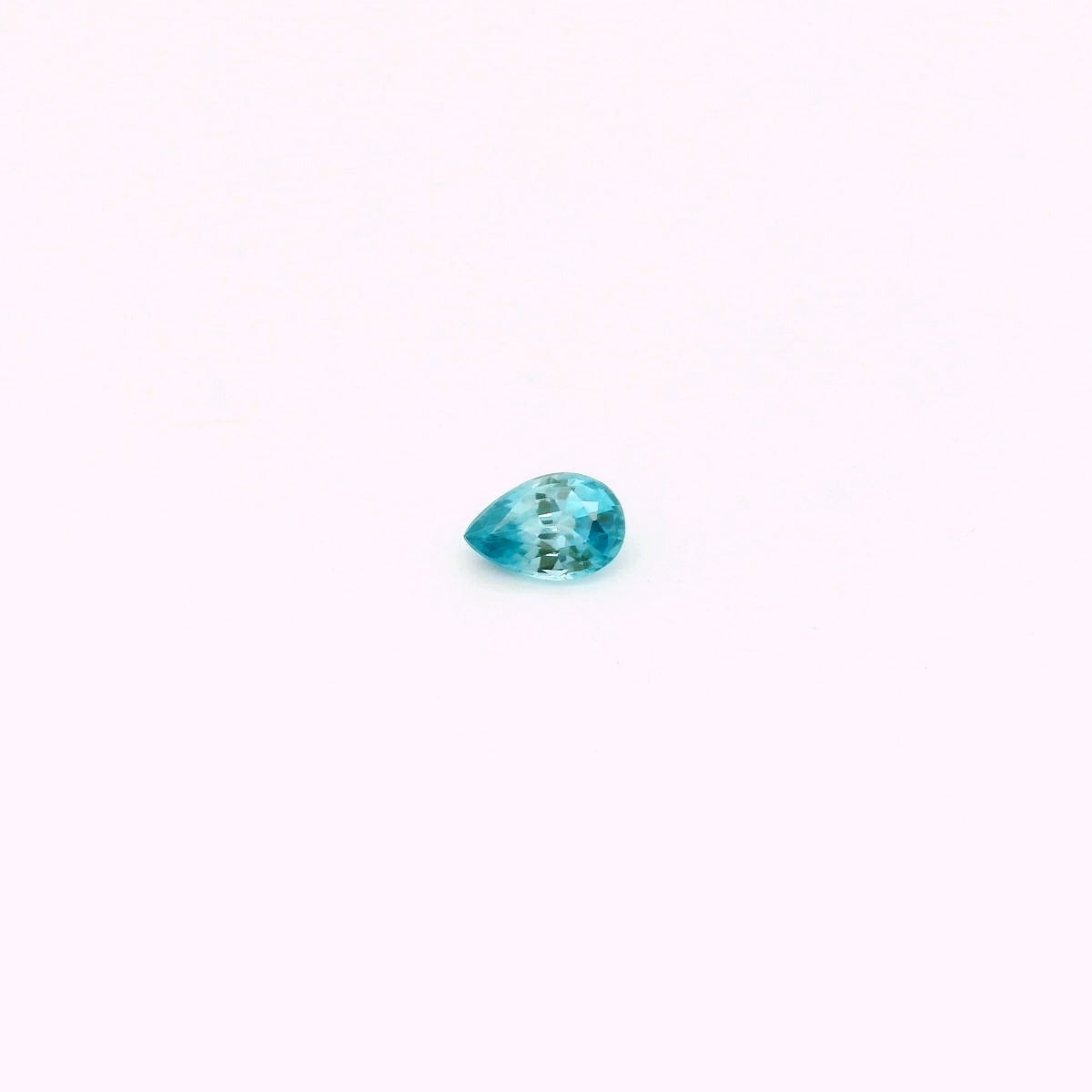 Blue Zircon Pear Shape 0.61ct 6x4mm 80pct
