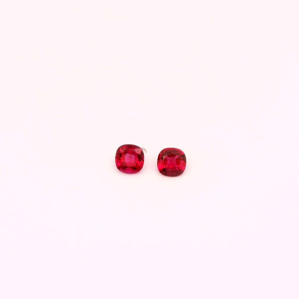 Ruby Cushion Matched Pair 0.65ct (H) 4mm 950pct