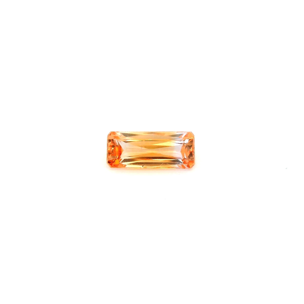 Bicolor Orange Sapphire Emerald Cut 1.82ct (H) 10.5x4.5mm 1100pct