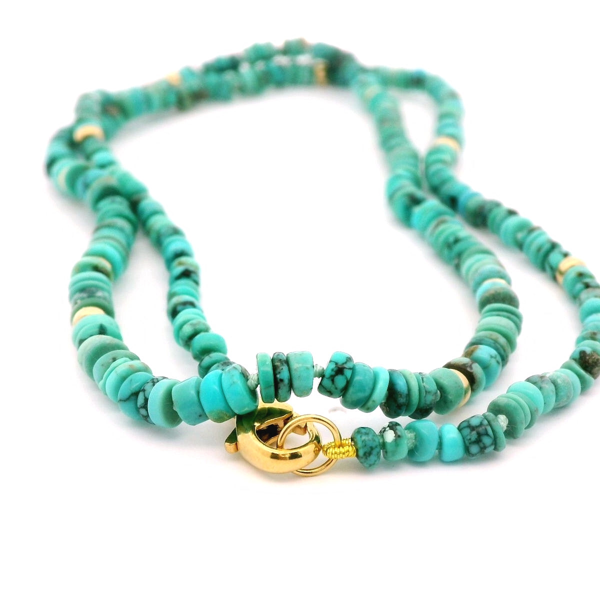 Turquoise Bead Necklace 60ct