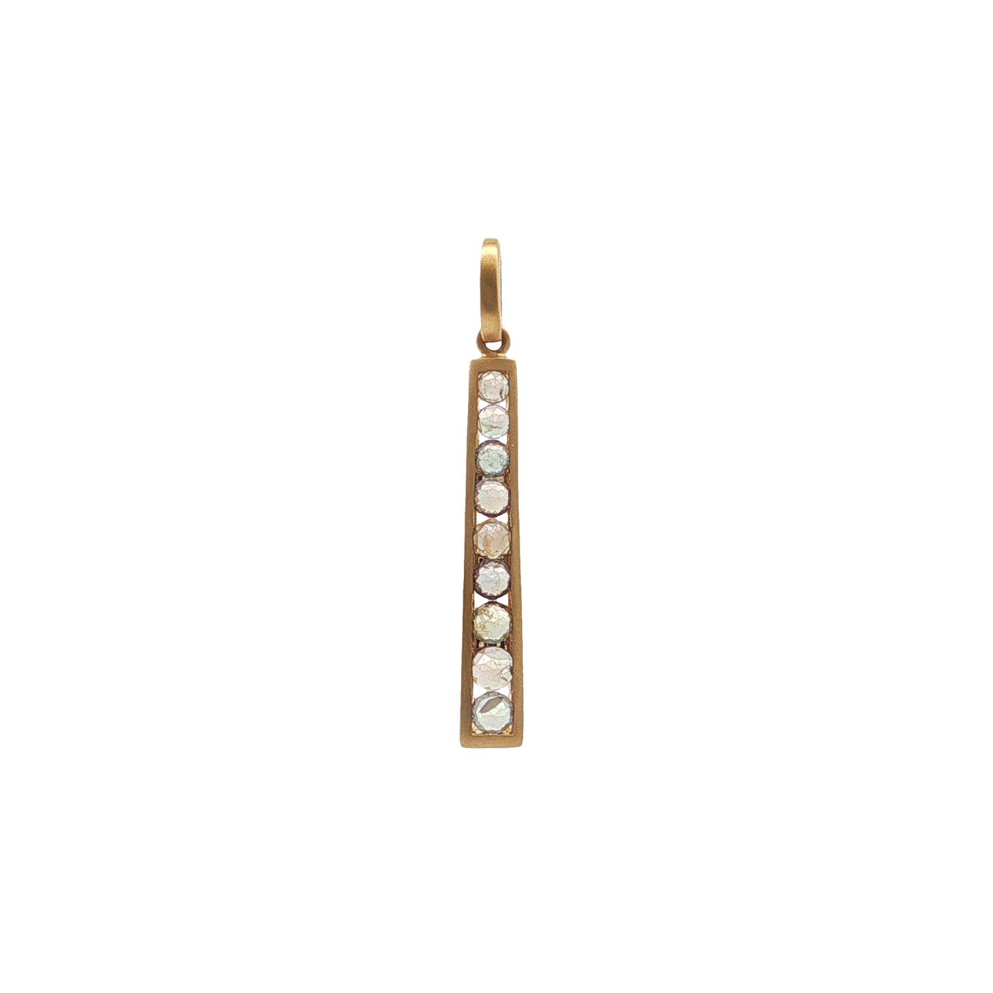 Alexandrite Fancy Cut Channel Set Pendant 0.65ct 18K Yellow Gold