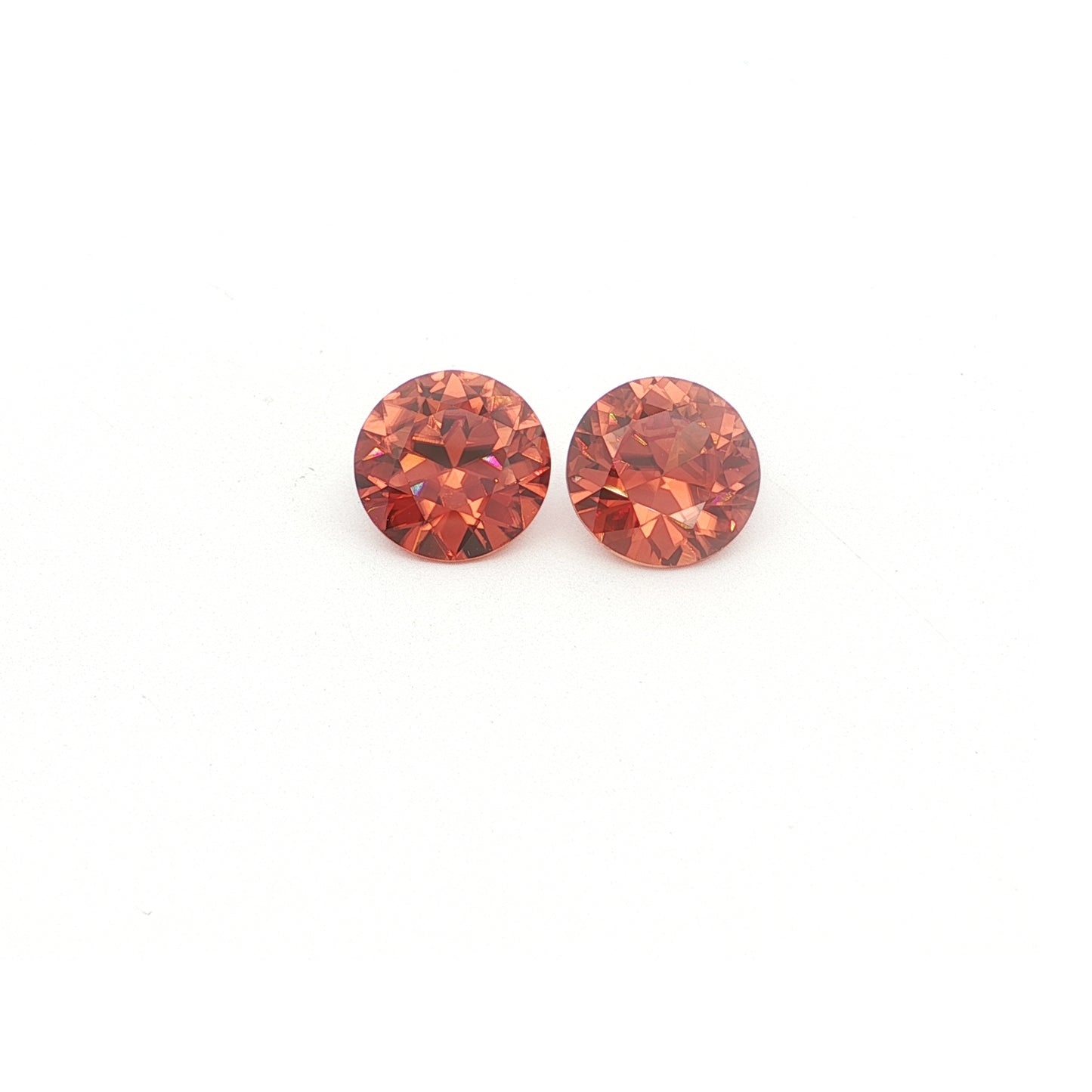 Zircon Round Matched Pair 8.81ct (H) 9.5mm 145pct