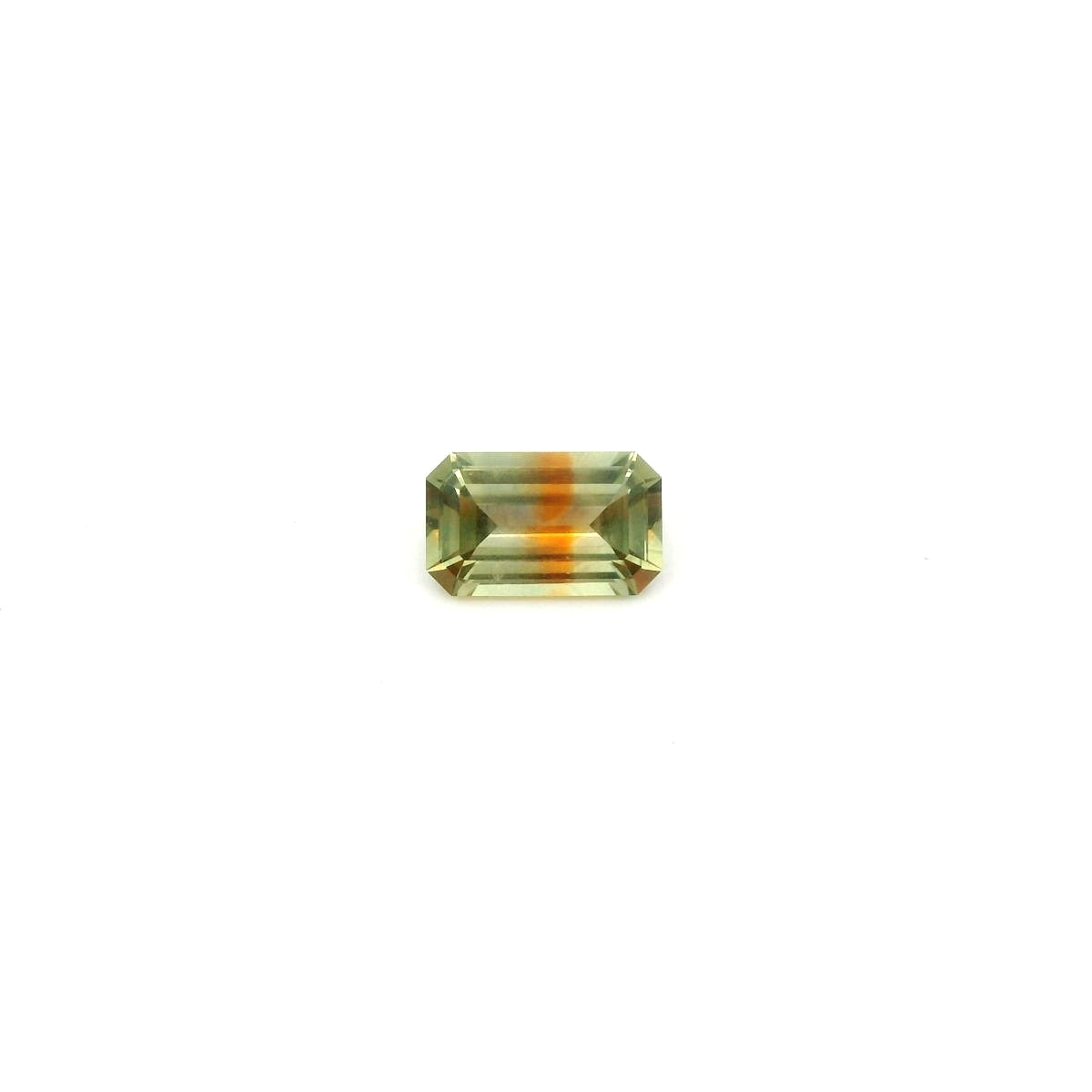 Rub Over Bicolor Montana Sapphire Emerald Cut 1.14ct (H) 7.75x4.75mm 900pct