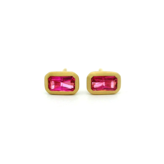PNK SP EC BZL ER 0.64CT 18KY KC9490