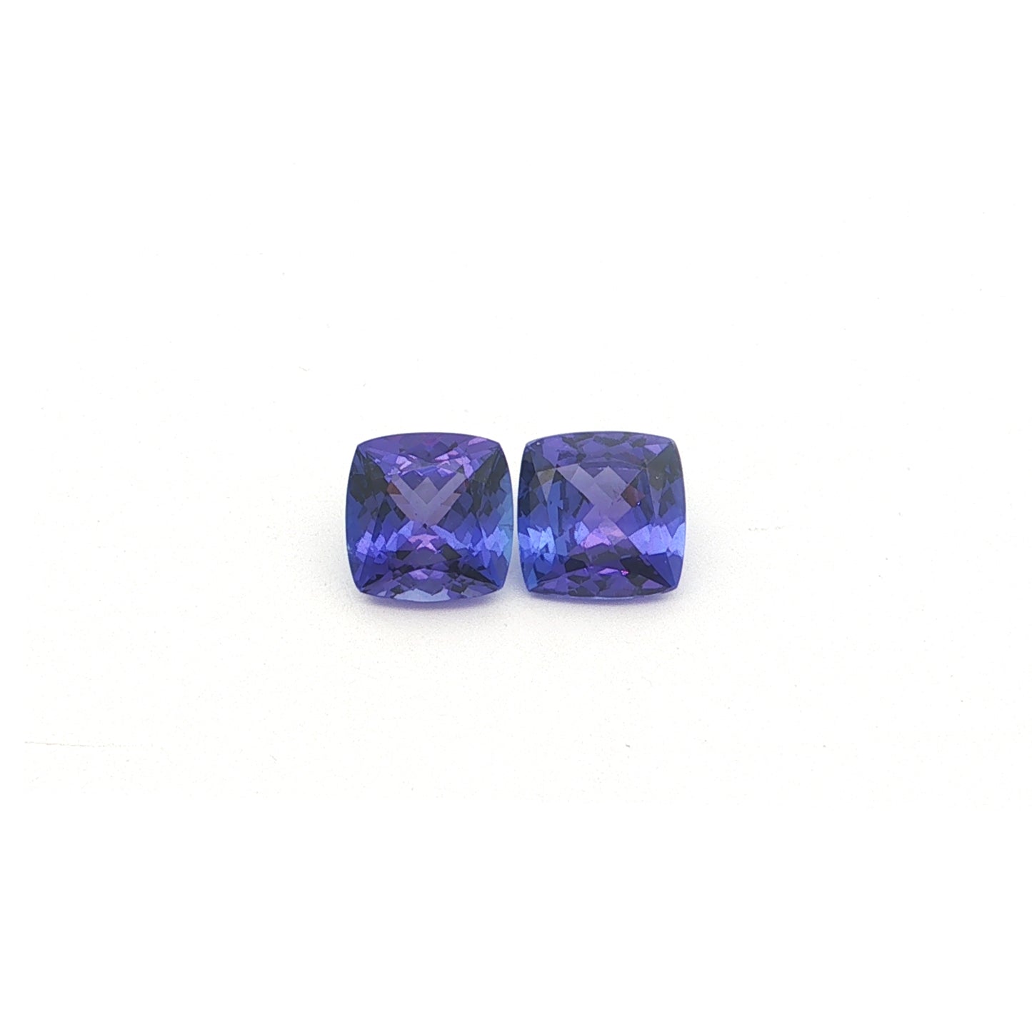 Tanzanite Cushion Matched Pair 5.09ct (H) 8mm 450pct