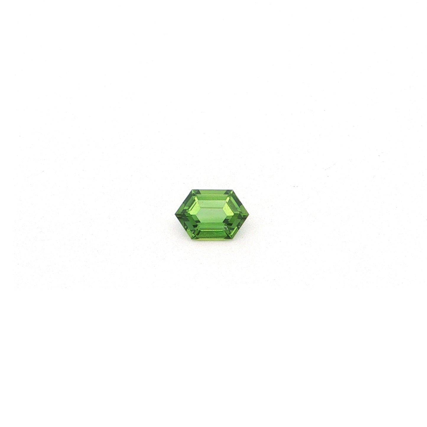 Kenyan Green Sapphire Hexagon AGTL Certified 1.09ct (H) 7.91x5.37mm 650pct