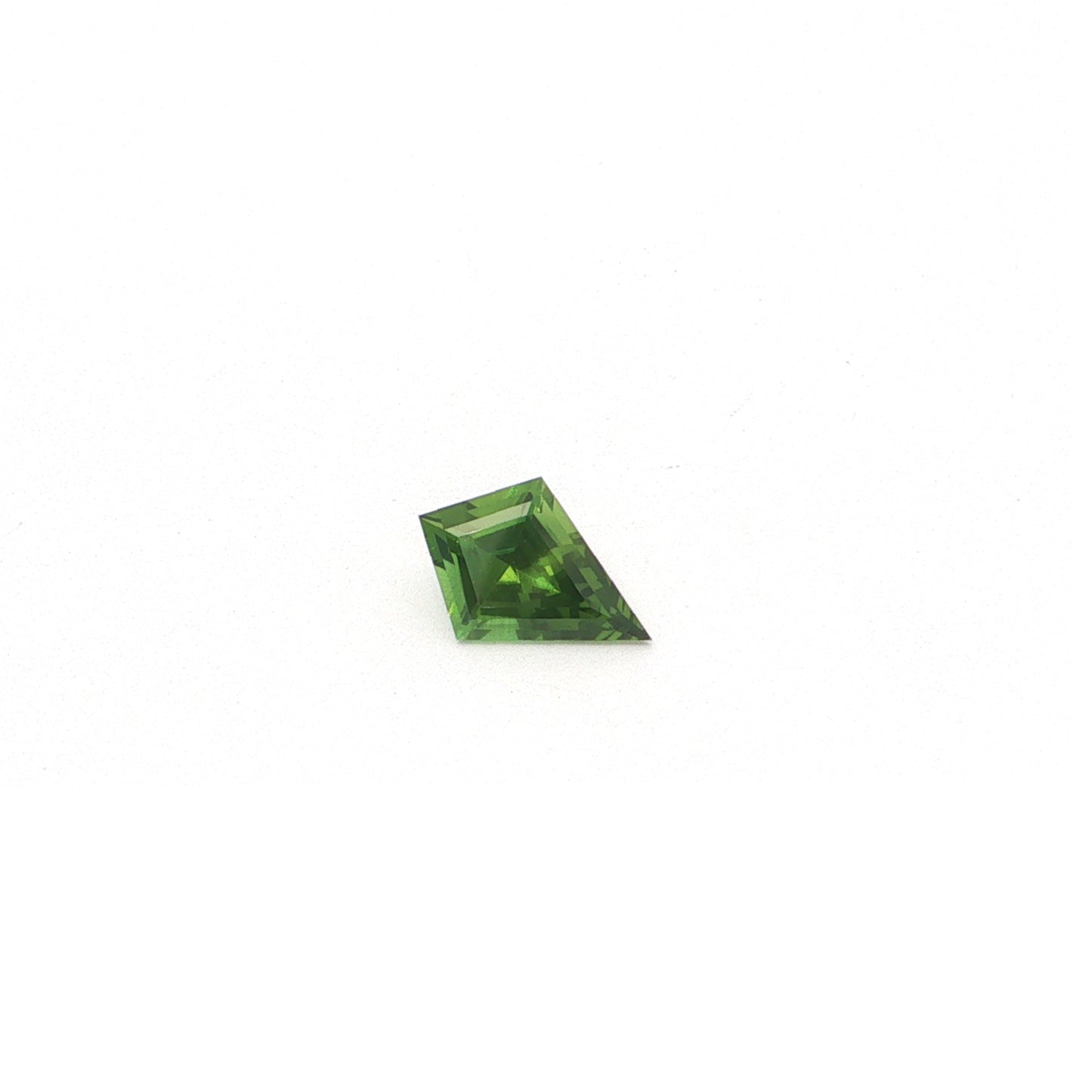 Green Sapphire Kite AGTL Certified 1.71ct (H) 10.92x7.56ct 950pct