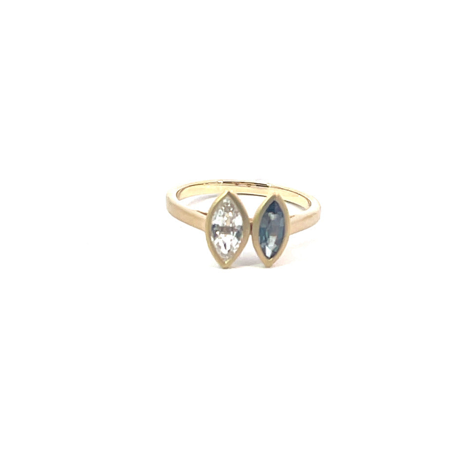 AX/WSA MQ 2ST 1.08CT 18KY SZ6.5