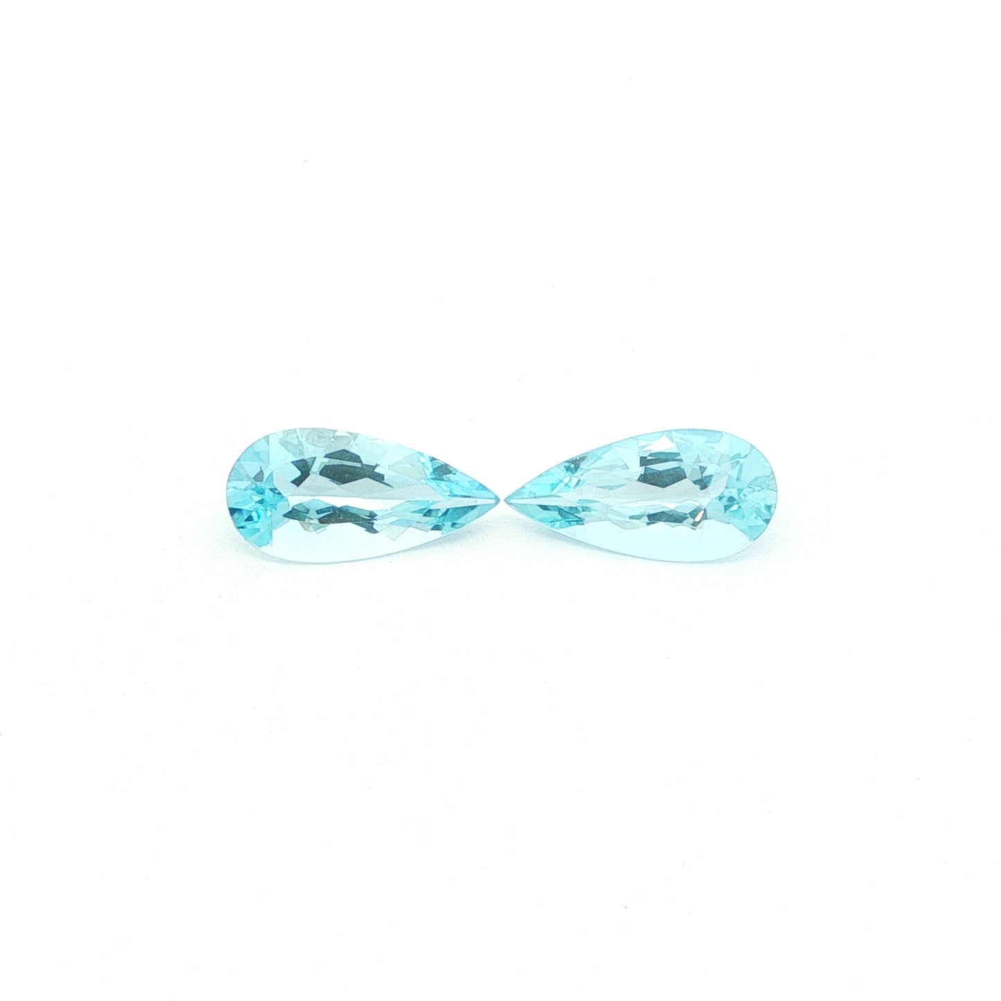 Aquamarine Pear Shape Matched Pair 3.76ct (H) 13.5x6.5mm 450pct