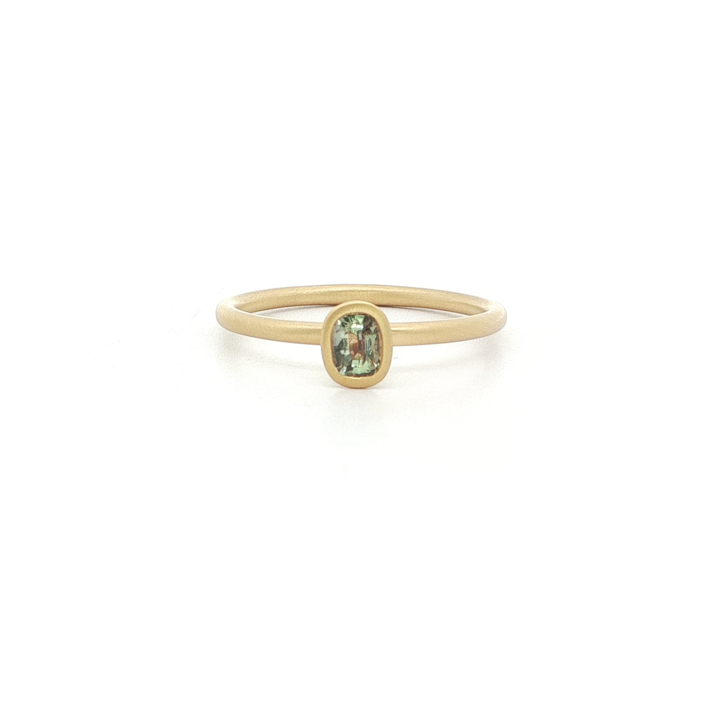 Alexandrite Cushion Yumdrop Ring 0.30ct 18K Yellow Gold Size 7