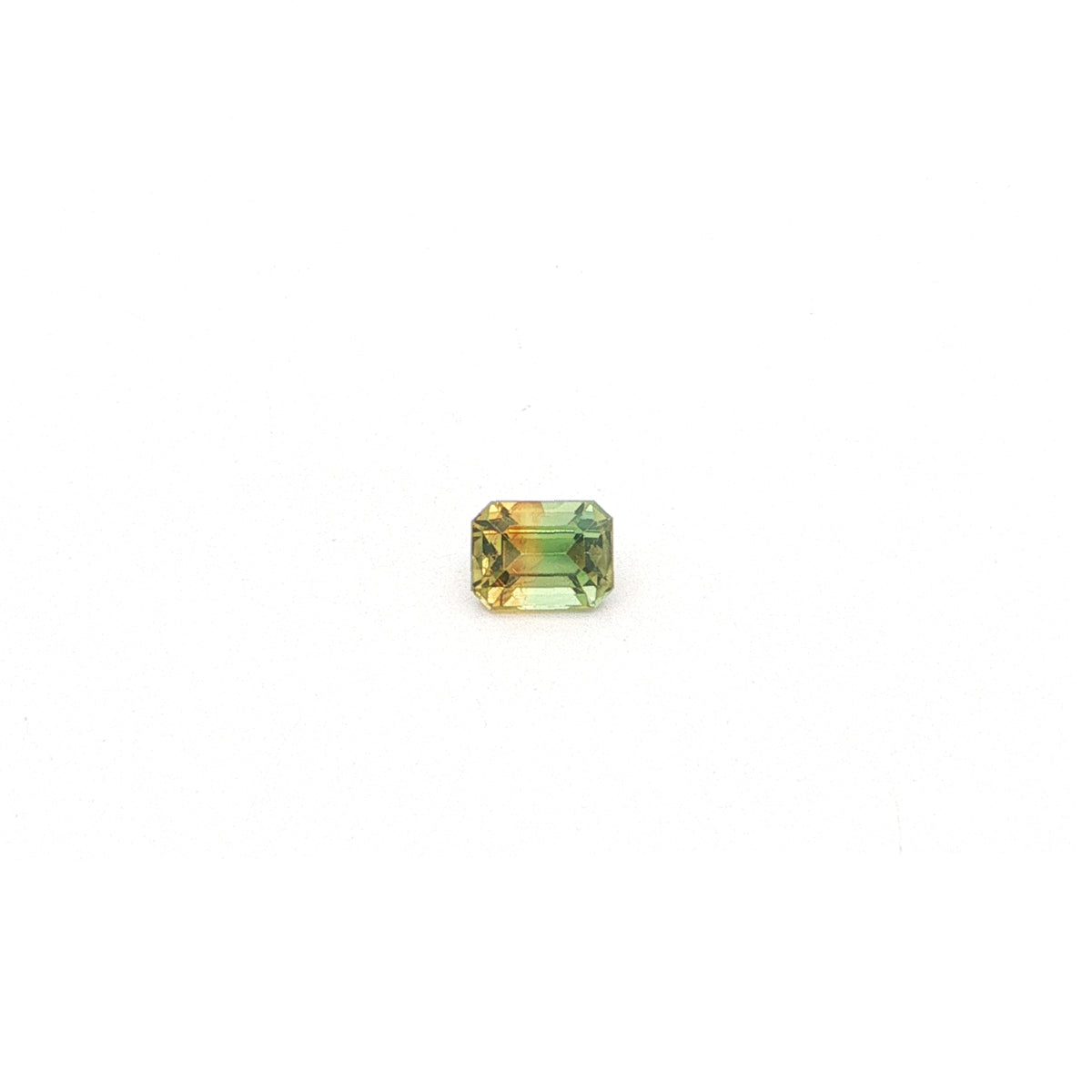 Bicolor Sapphire Emerald Cut 0.99ct (H) 5.86x4.47mm