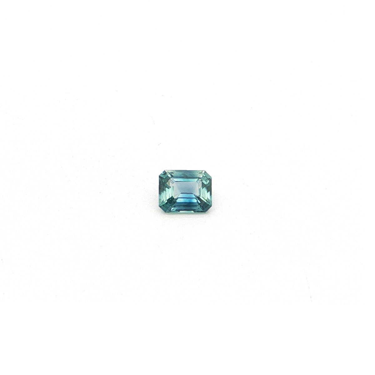 Bicolor Teal Sapphire Emerald Cut 1.07ct (N) 6.32x5.21mm