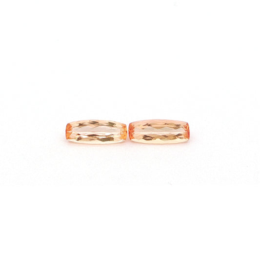 Imperial Topaz Cushion Matched Pair 2.45ct (N) 10.4x4mm 400pct