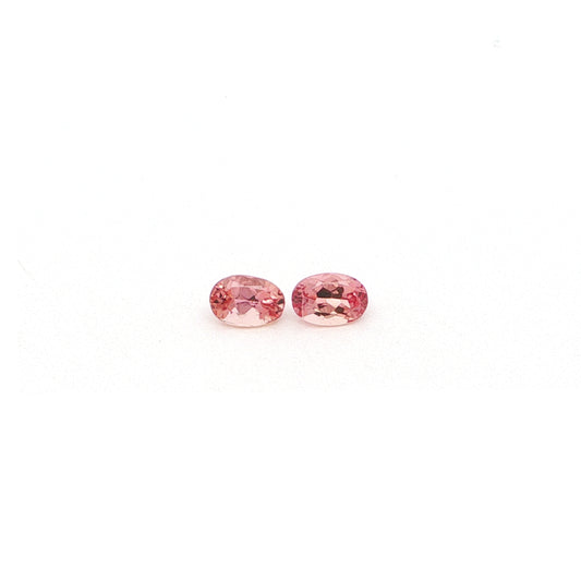 Pink Topaz Oval Matched Pair 1.26ct (N) 6x4mm 700pct