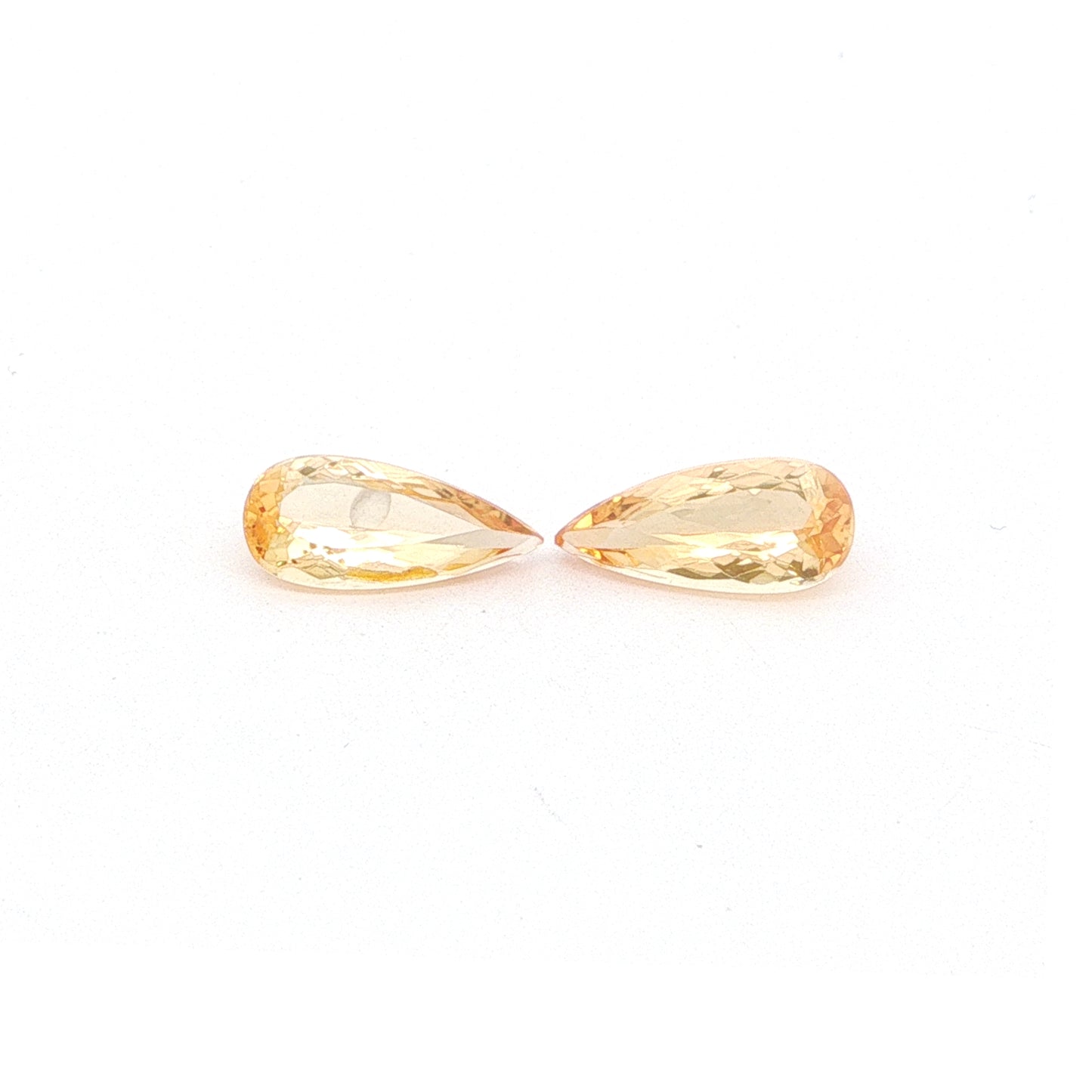 Imperial Topaz Pear Shape Matched Pair 3.73ct (N) 12.2x5.5mm 320pct