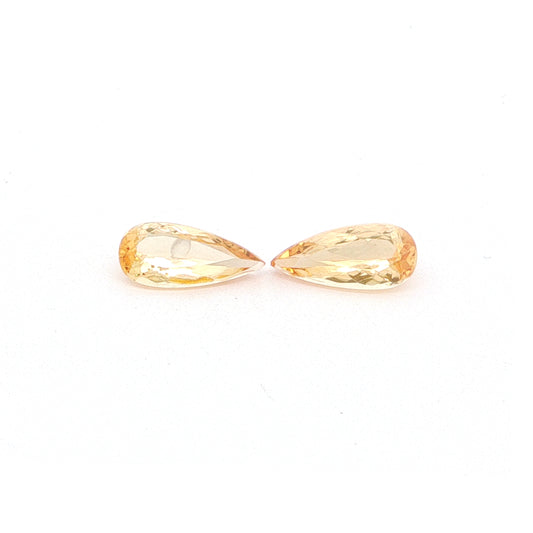 Imperial Topaz Pear Shape Matched Pair 3.73ct (N) 12.2x5.5mm 320pct